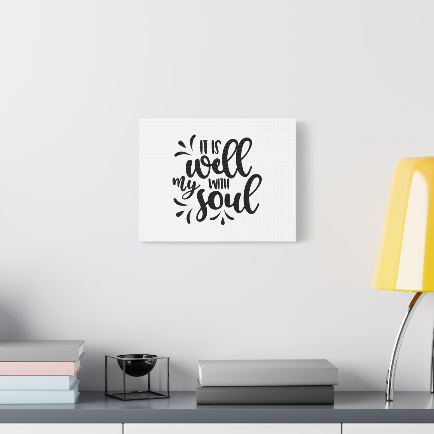 Scripture Canvas Well With My Soul Psalm 42:7 Christian Wall Art Bible Verse Print Ready to Hang