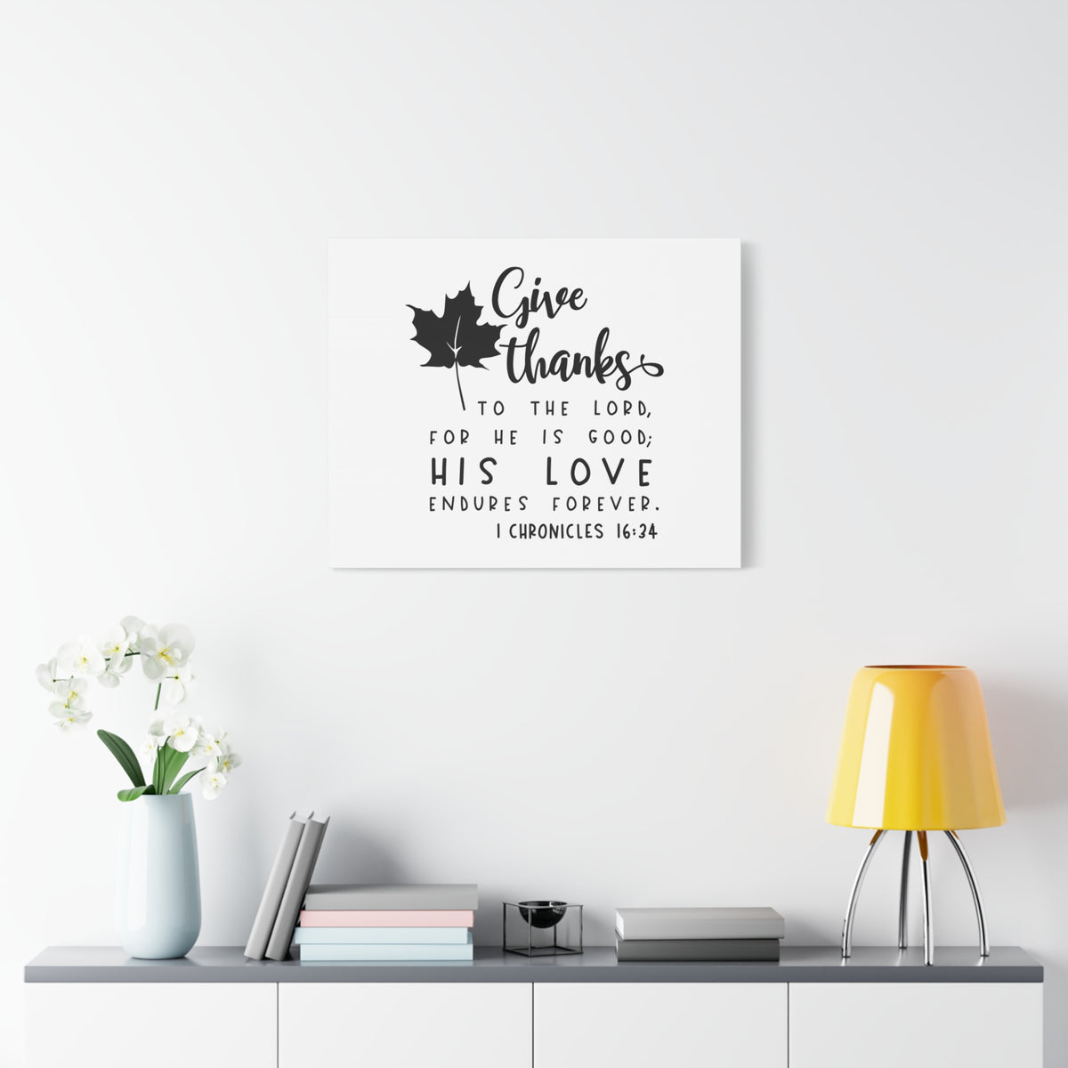 Scripture Canvas His Love 1 Chronicles 16:24 Christian Wall Art Bible Verse Print Ready to Hang