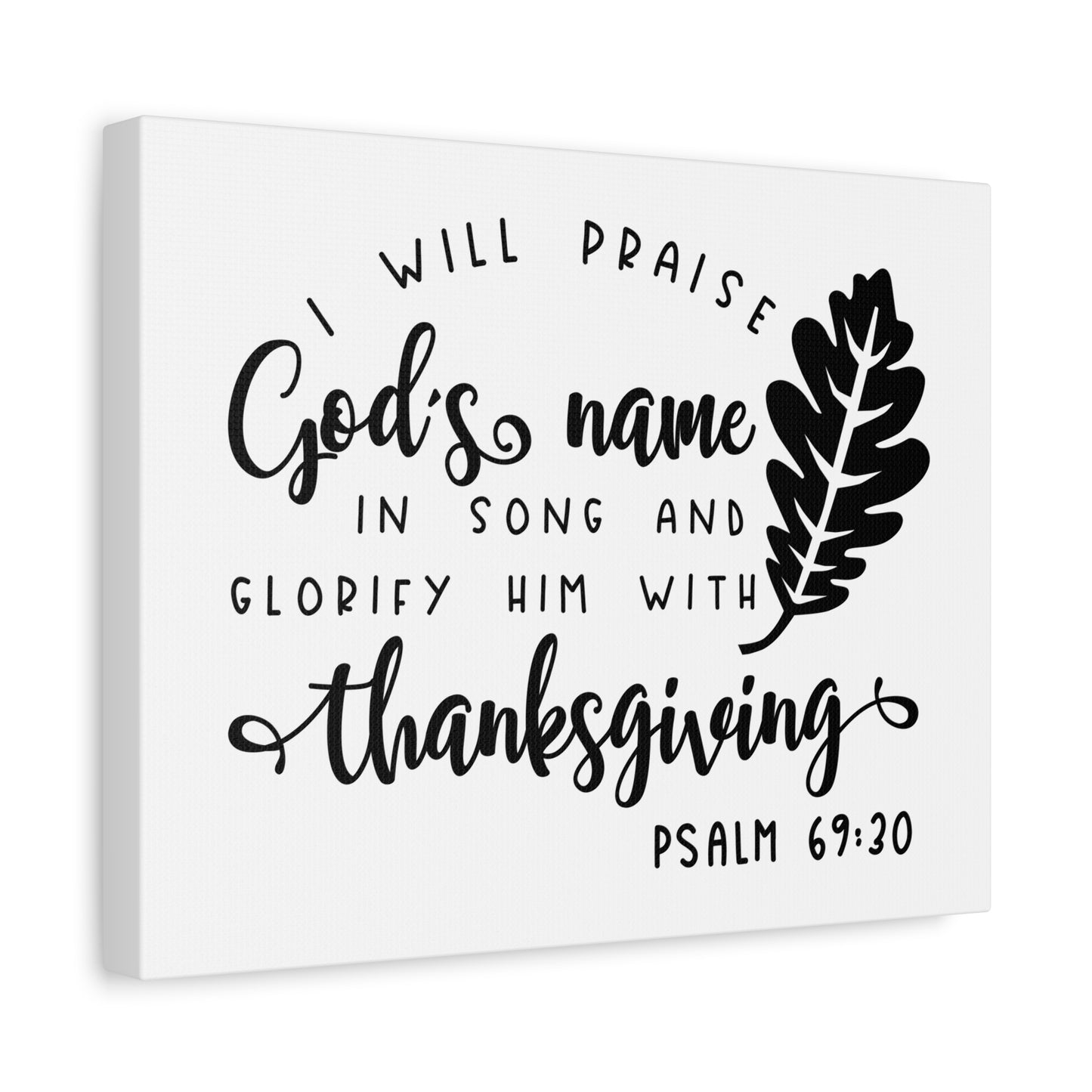 Scripture Canvas Glorify Him Psalm 69:20 Christian Wall Art Bible Verse Print Ready to Hang