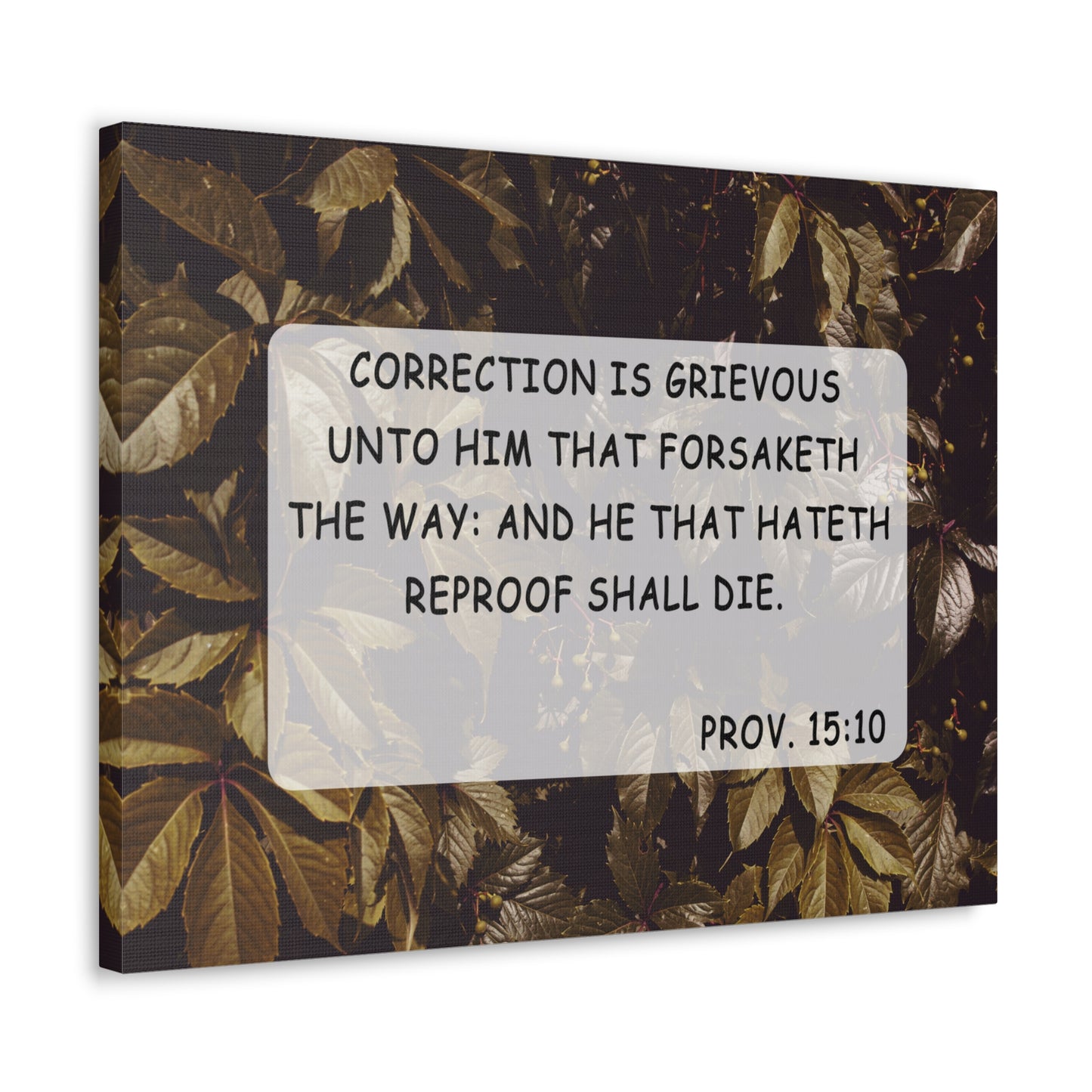 Unto Him Proverbs 15:10 Bible Verse Canvas Christian Wall Art Ready to Hang