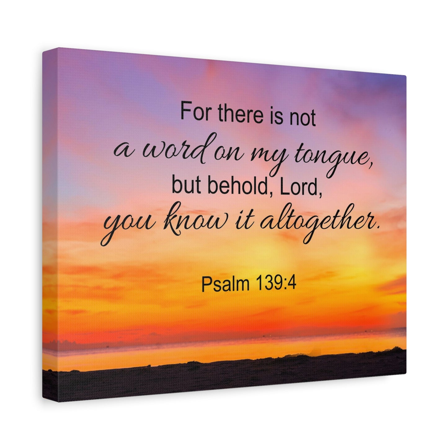 Scripture Canvas You Know It All Together Psalm 139:4 Christian Wall Art Bible Verse Print Ready to Hang