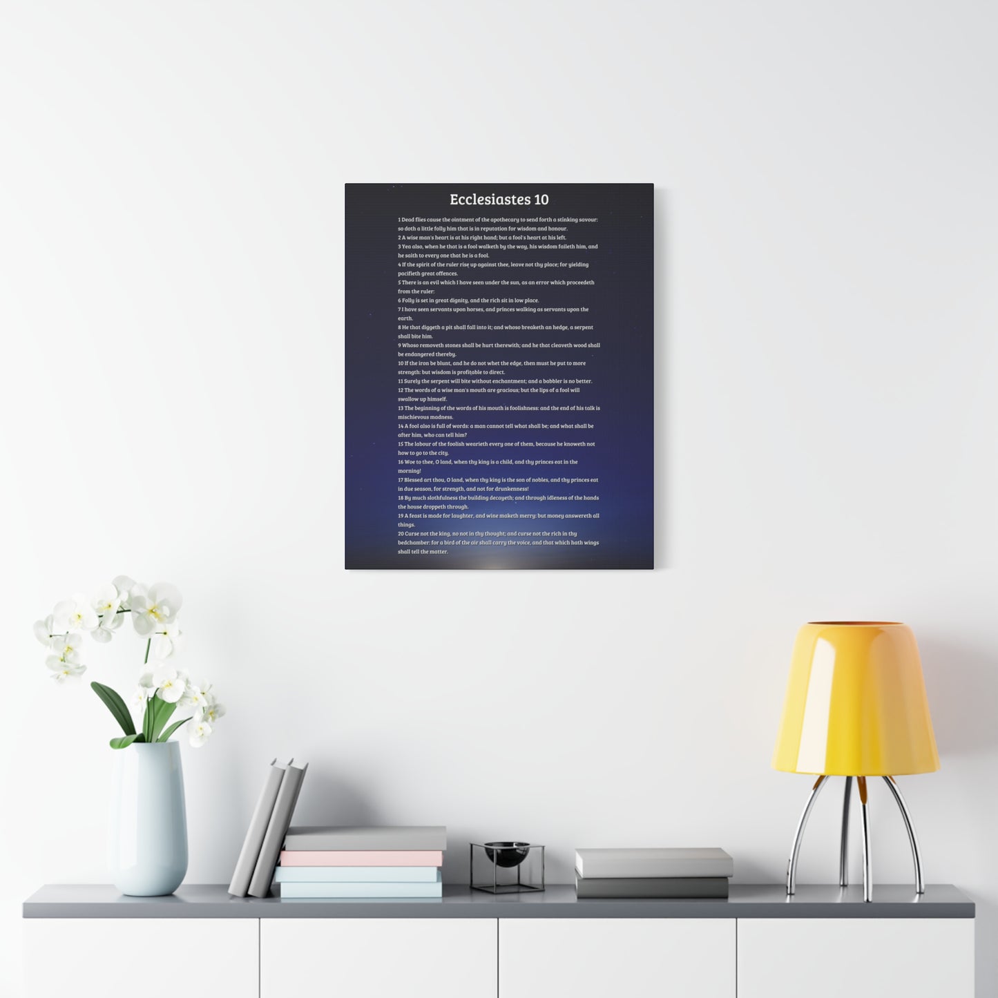 Scripture Walls Wisdom & Folly Ecclesiastes 10 Bible Verse Canvas Christian Wall Art Ready to Hang