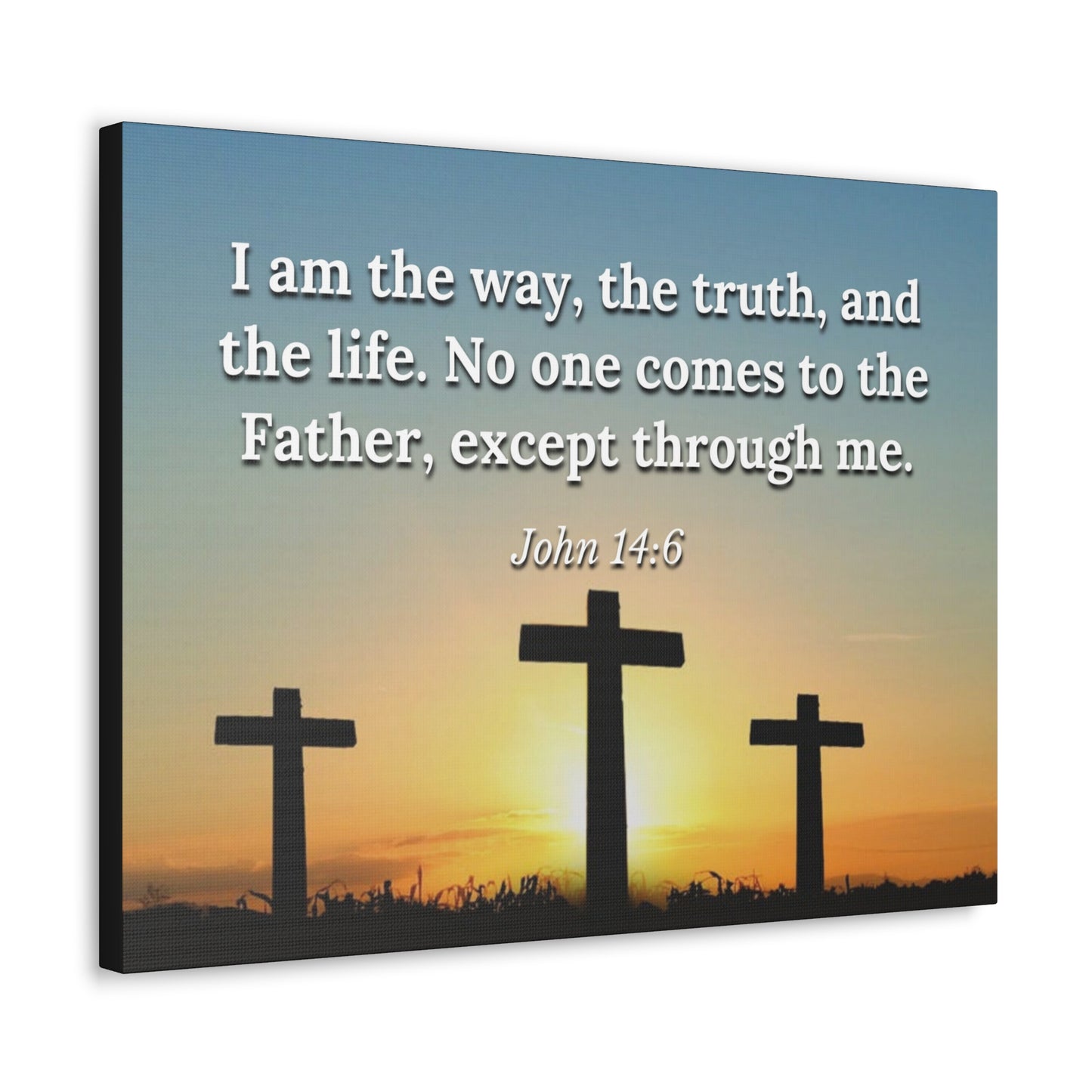 The Way John 14:6 Sunset Christian Wall Art Bible Verse Print Ready to Hang