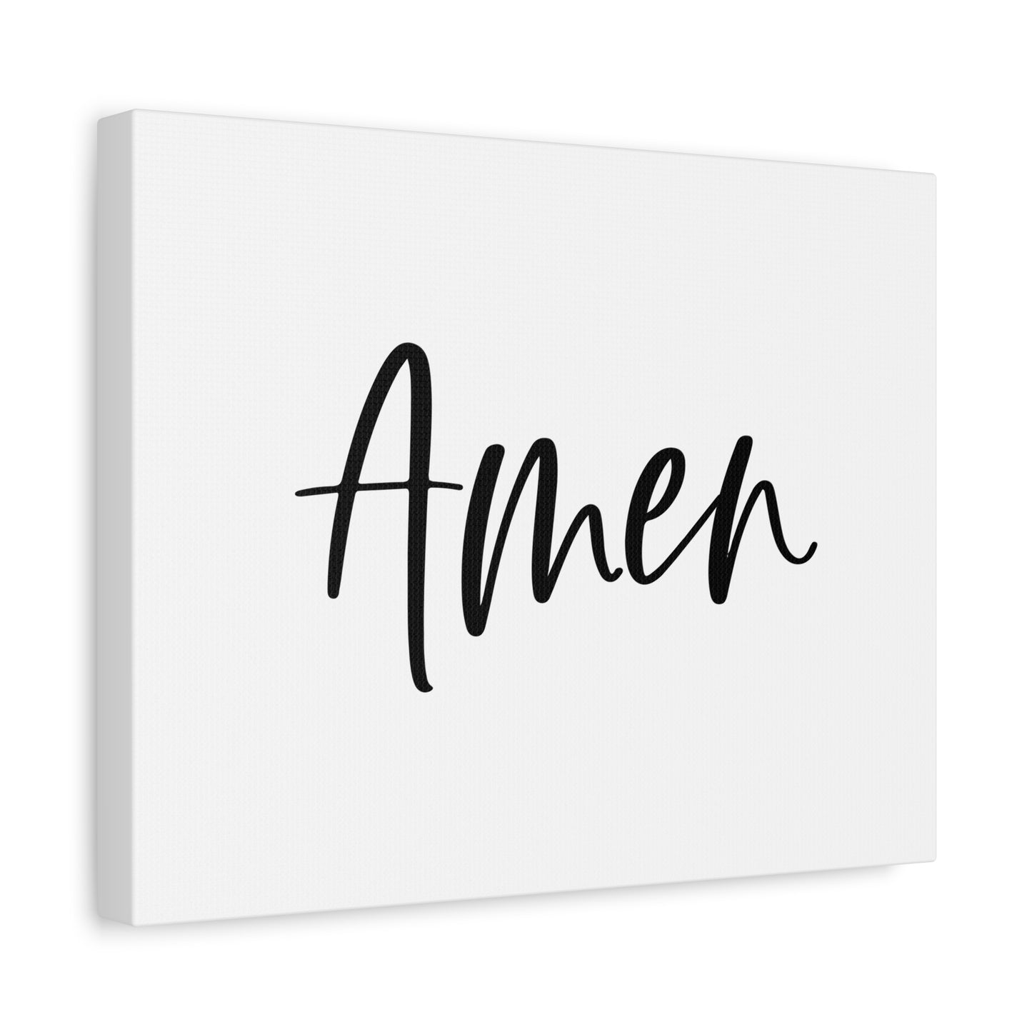 Scripture Canvas Amen White Psalms 106:48 Christian Wall Art Bible Verse Print Ready to Hang