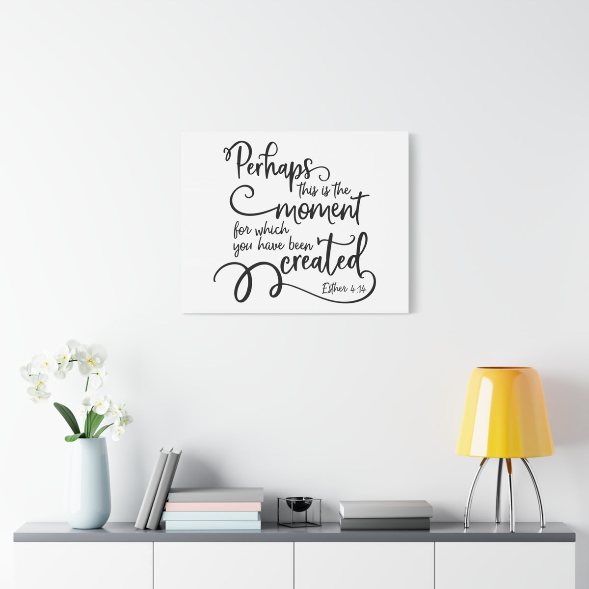 Scripture Canvas Have Been Created Esther 4:14 Christian Wall Art Bible Verse Print Ready to Hang