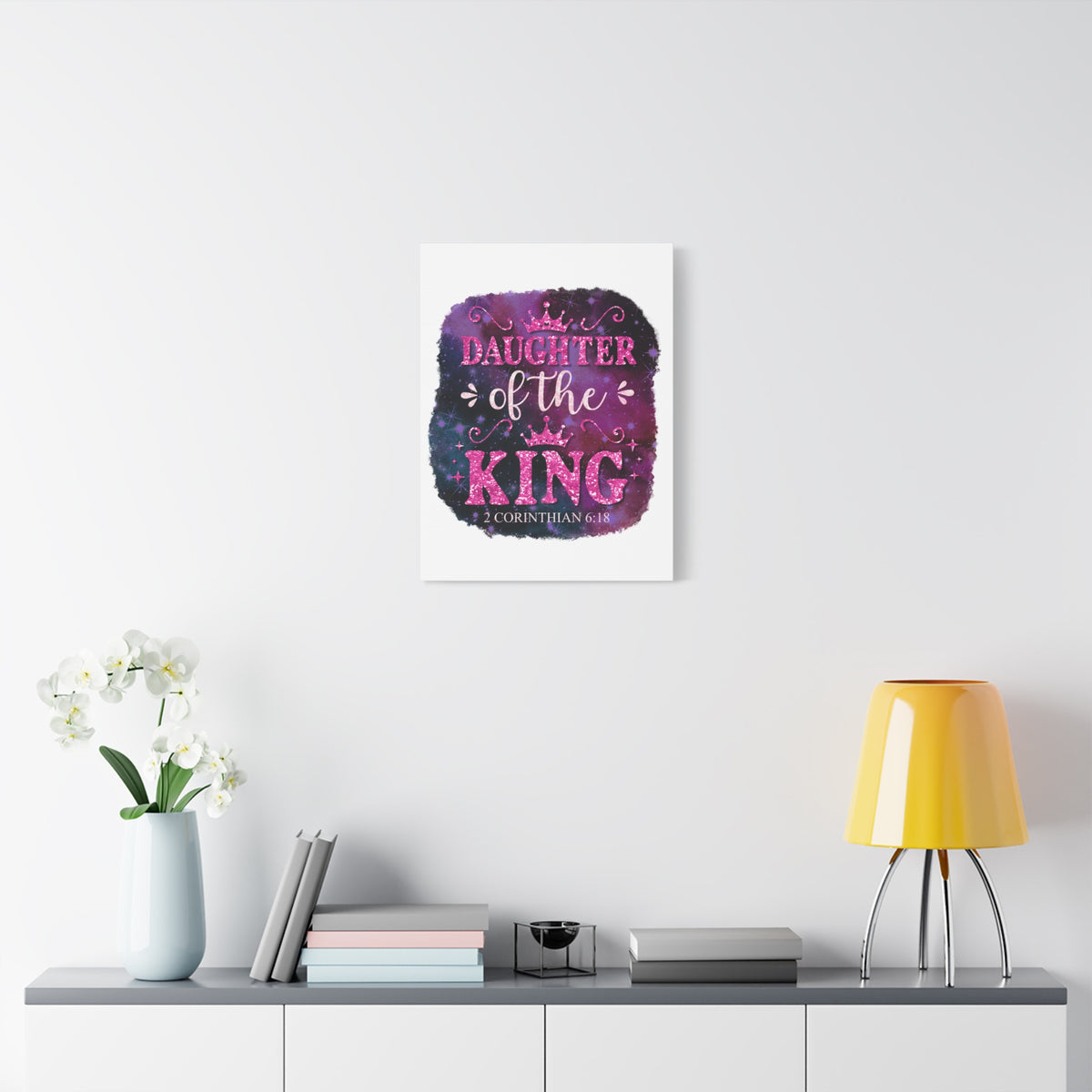 Scripture Walls Daughter of the King 2 Corinthian 6:18 Bible Verse Canvas Christian Wall Art Ready to Hang Unframed