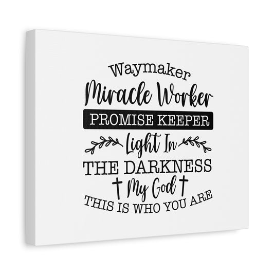 Scripture Walls Miracle Worker, Promise Keeper Psalm 145:13 White Bible Canvas Christian Wall Art Ready to Hang