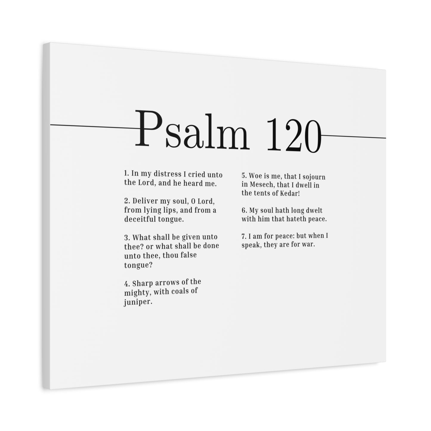 Scripture Canvas Deliver My Soul, O Lord Psalm 120 Christian Wall Art Bible Verse Print Ready to Hang