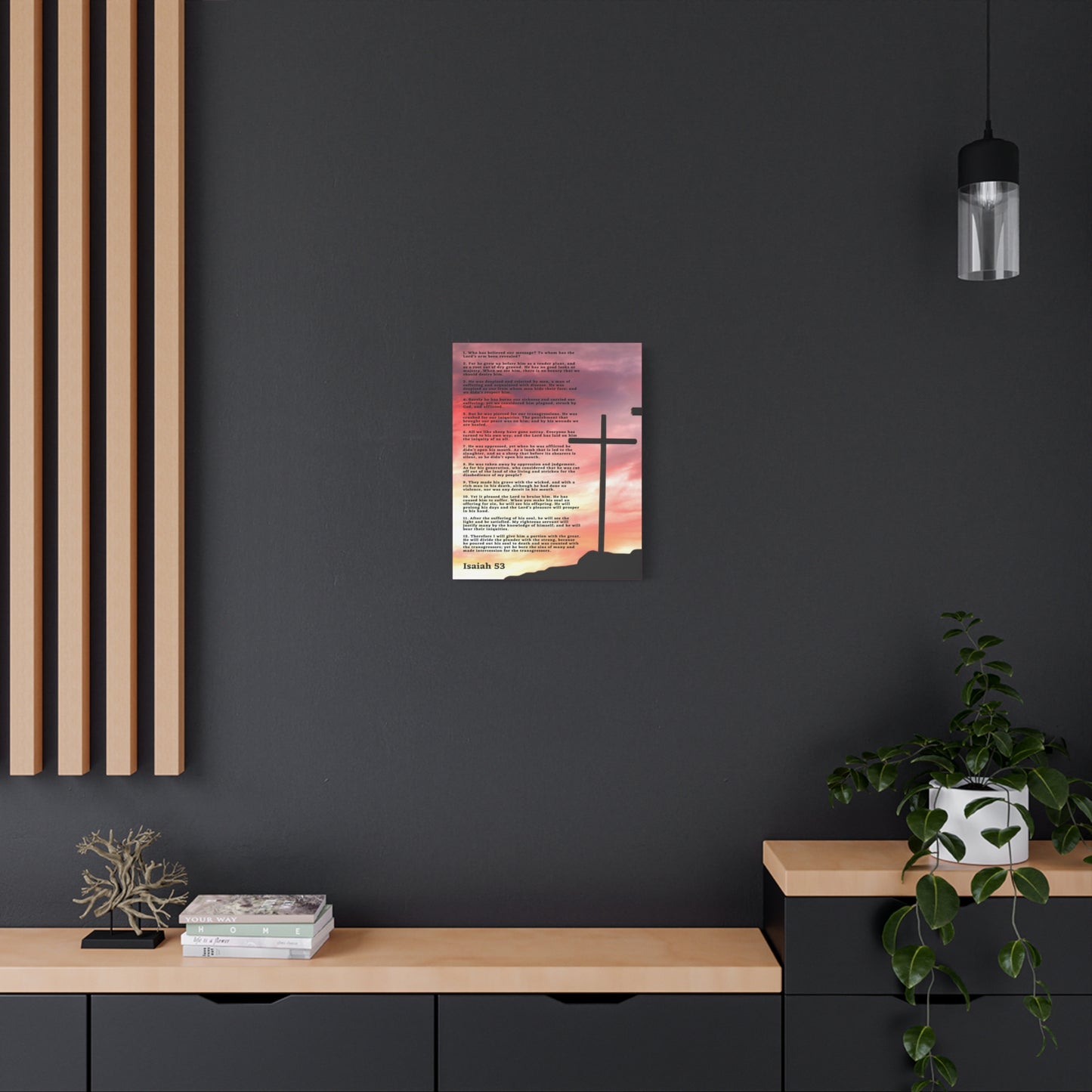 Scripture Canvas Prophecy Of Jesus Colored Isaiah 53 Christian Wall Art Bible Verse Print Ready to Hang