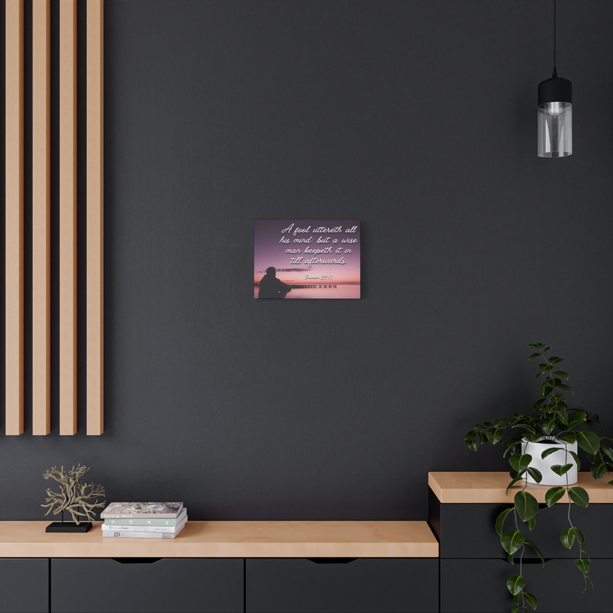 Scripture Canvas A Wise Man Proverbs 29:11 Christian Wall Art Bible Verse Print Ready to Hang