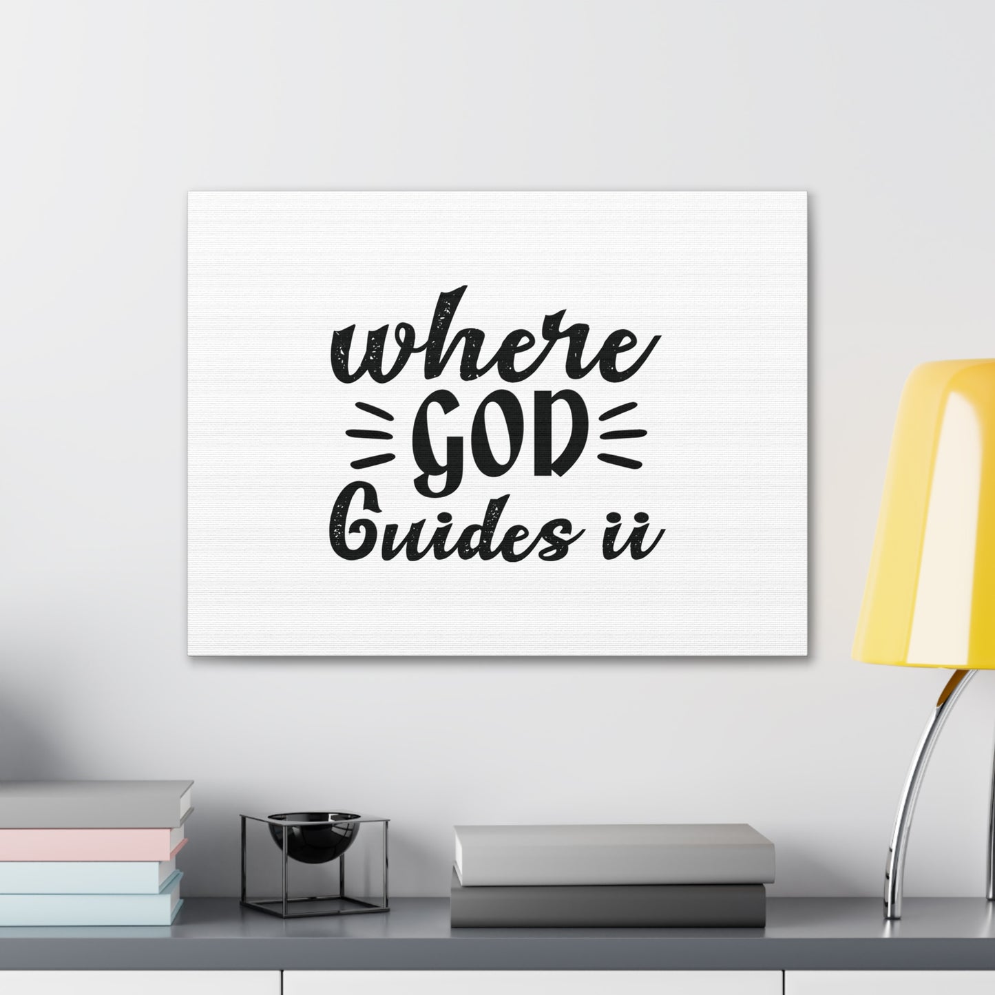 Where God Guides It Psalm 119:105 Christian Wall Art Bible Verse Print Ready to Hang