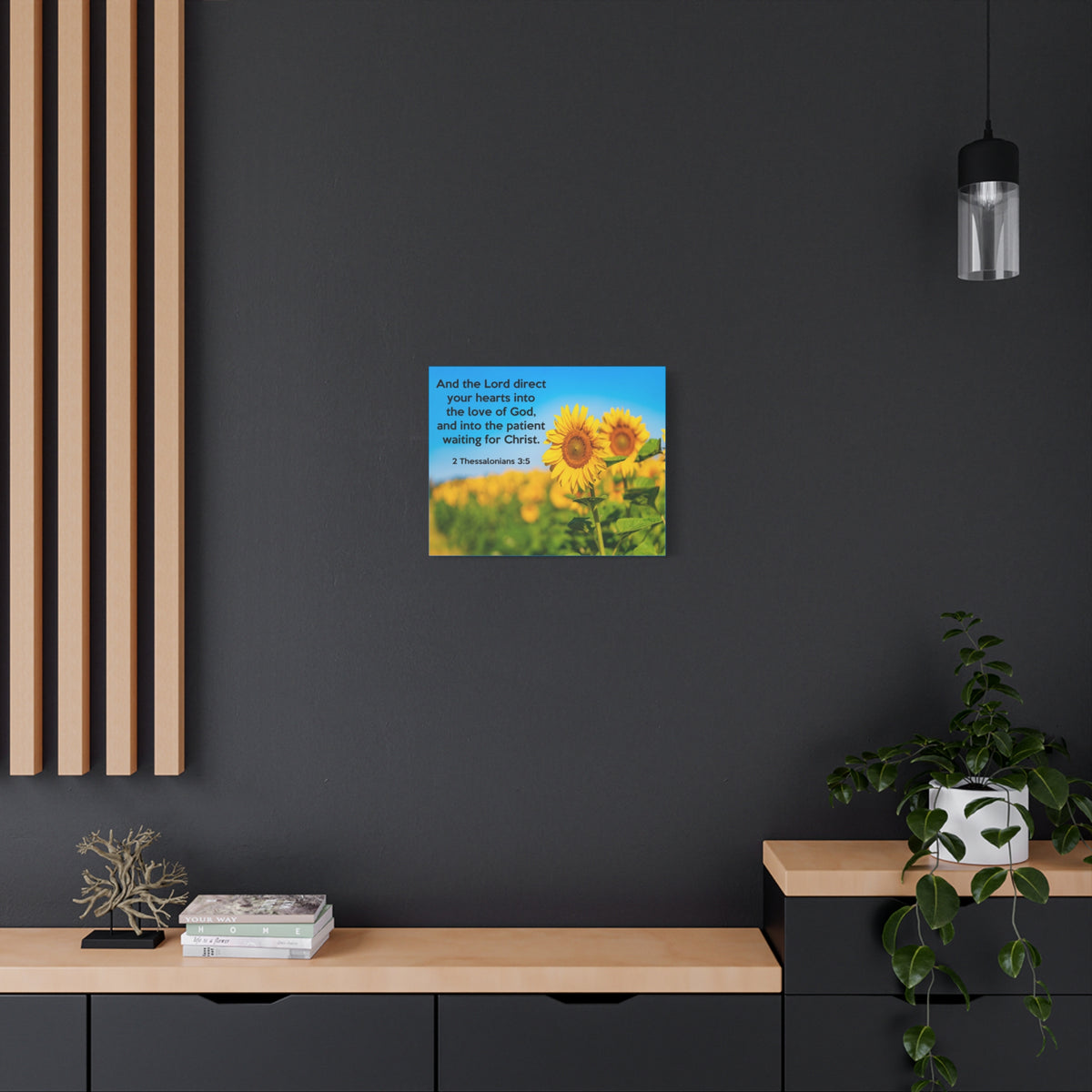 Scripture Canvas Waiting For Christ 2 Thessalonians 3:5 Christian Wall Art Bible Verse Print Ready to Hang