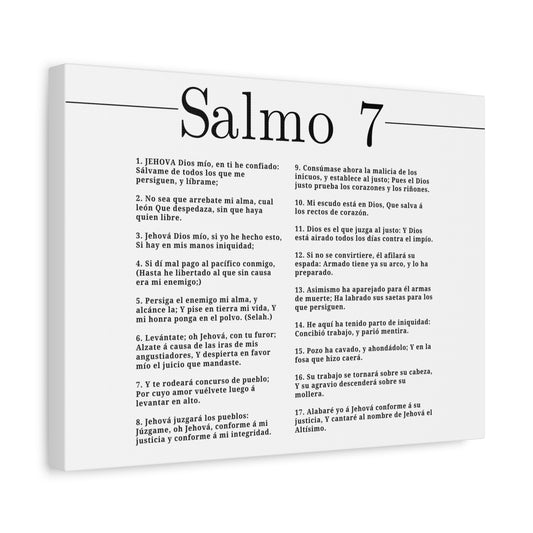 Salmo 7 Impresión De Arte Cristiano en la Pared Lista Para Colgar