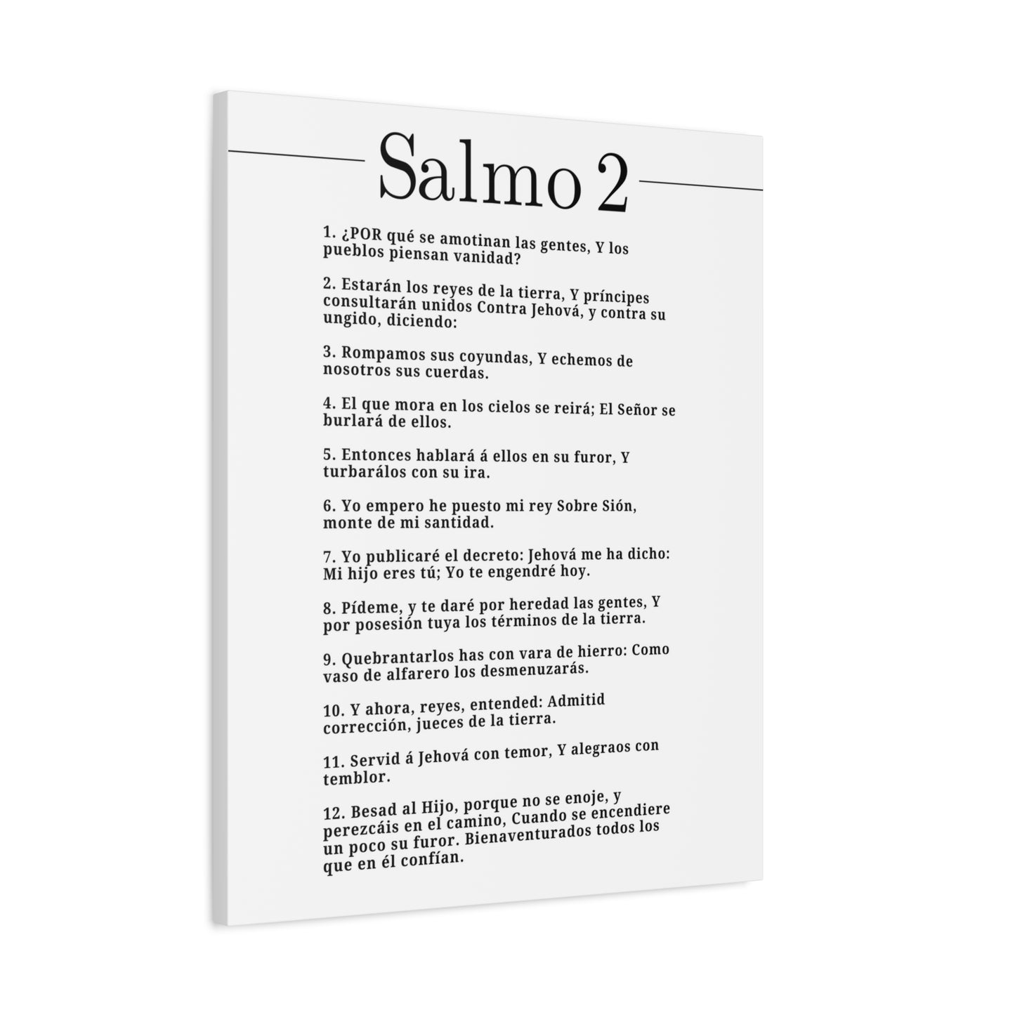 Salmo 2 Impresión De Arte Cristiano en la Pared Lista Para Colgar