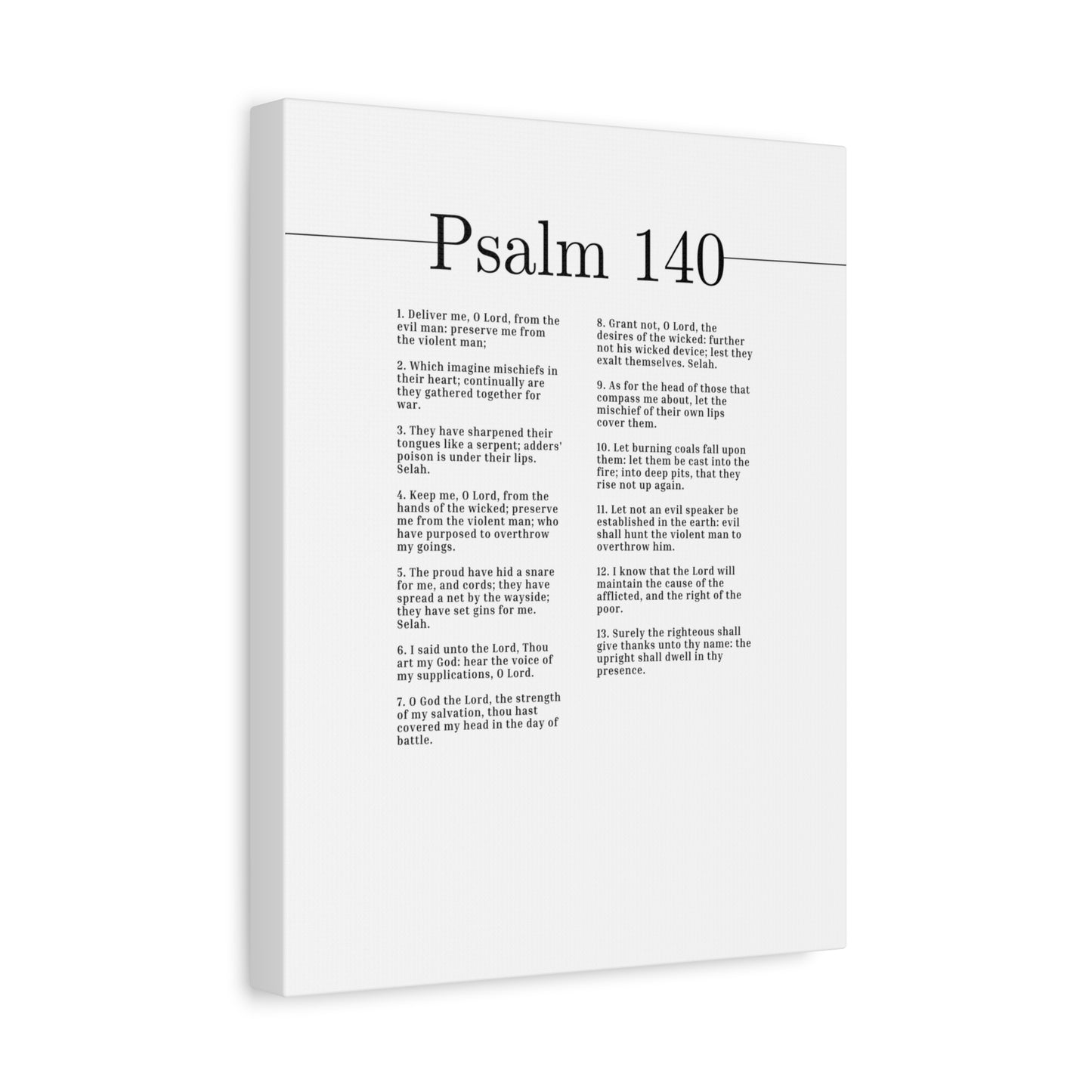 Scripture Canvas Keep Me, O Lord Psalm 140 Christian Wall Art Bible Verse Print Ready to Hang