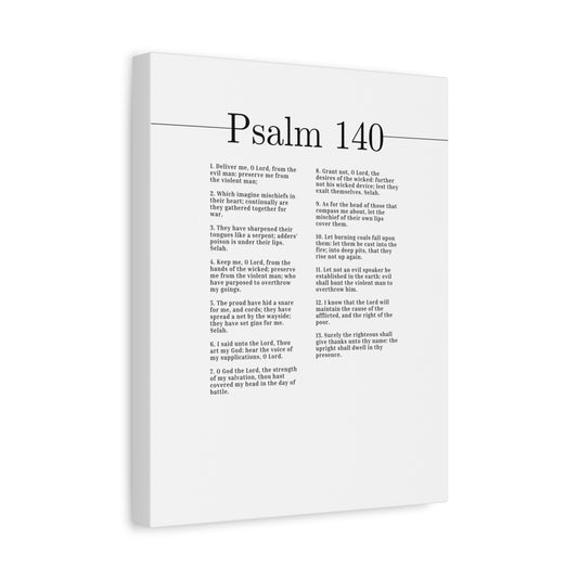 Scripture Canvas Keep Me, O Lord Psalm 140 Christian Wall Art Bible Verse Print Ready to Hang