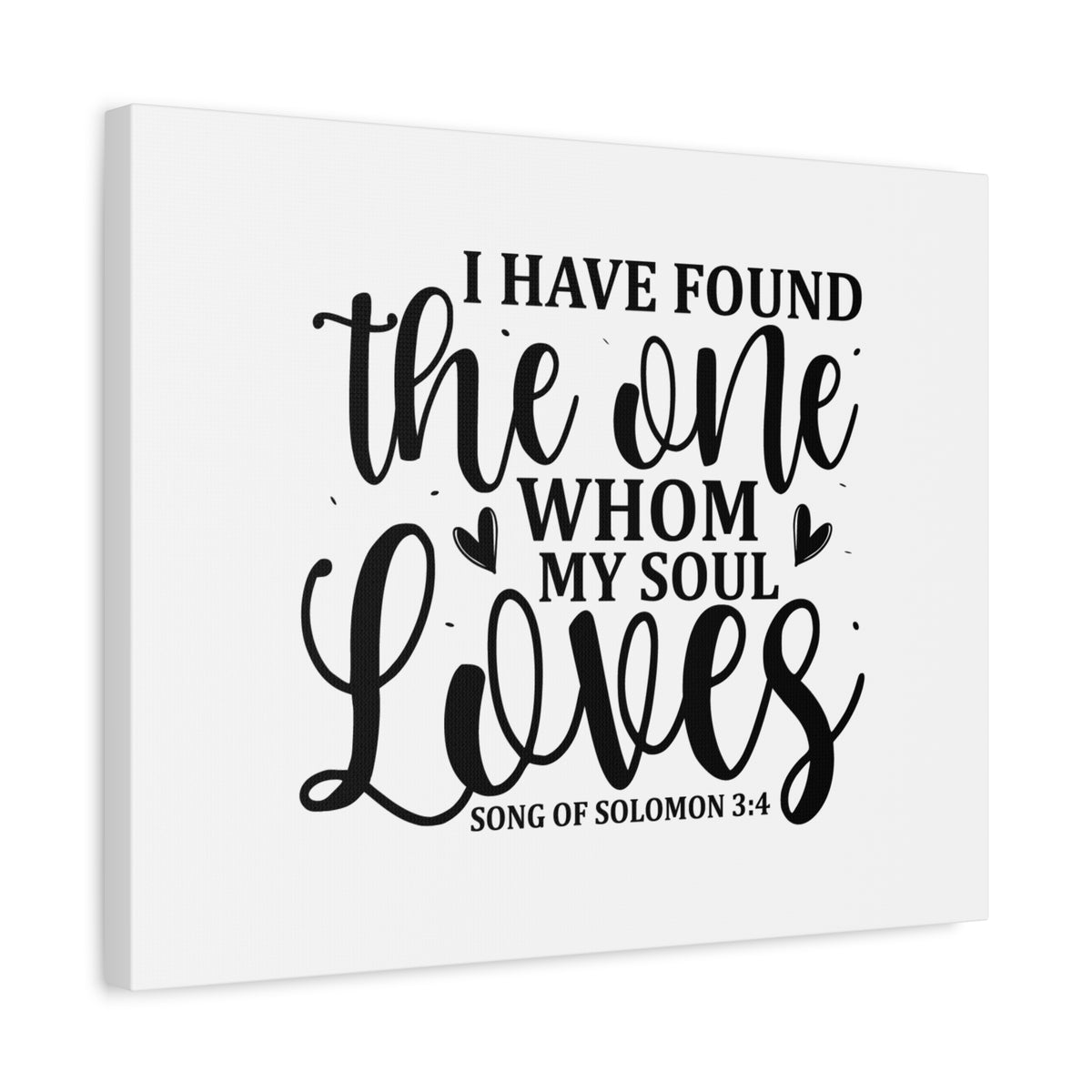 Scripture Canvas My Soul Loves Song Of Solomon 3:4 Christian Wall Art Bible Verse Print Ready to Hang