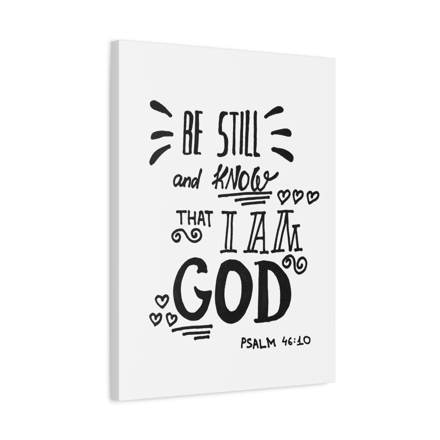 Scripture Walls Know That I Am God Psalm 46:10 Bible Verse Canvas Christian Wall Art Ready to Hang