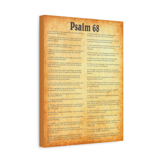 Scripture Walls Psalm 68 Gold Bible Chapter Canvas Christian Wall Art Ready to Hang