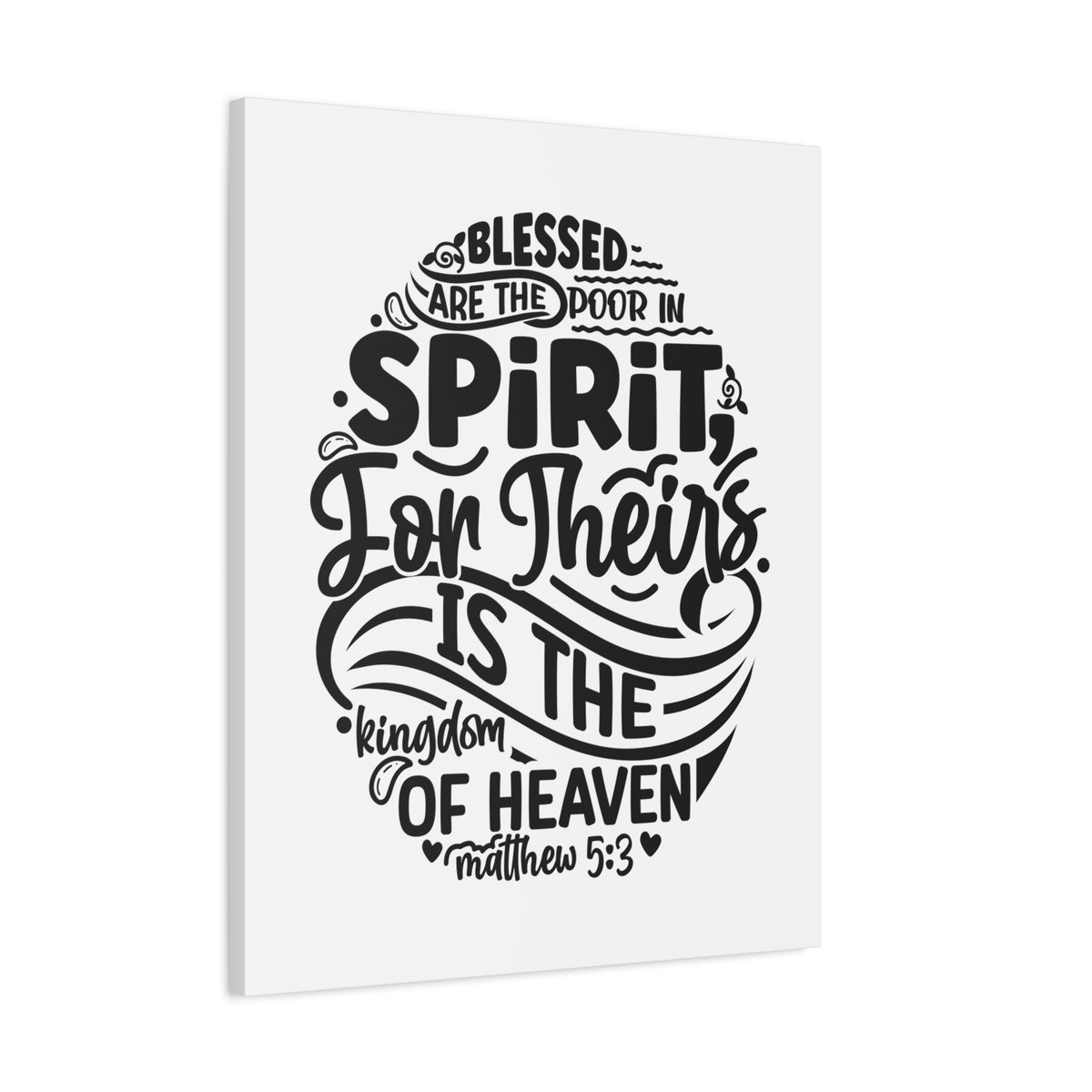 Scripture Walls Kingdom of Heaven Matthew 5:3 Bible Verse Canvas Christian Wall Art Ready to Hang Unframed