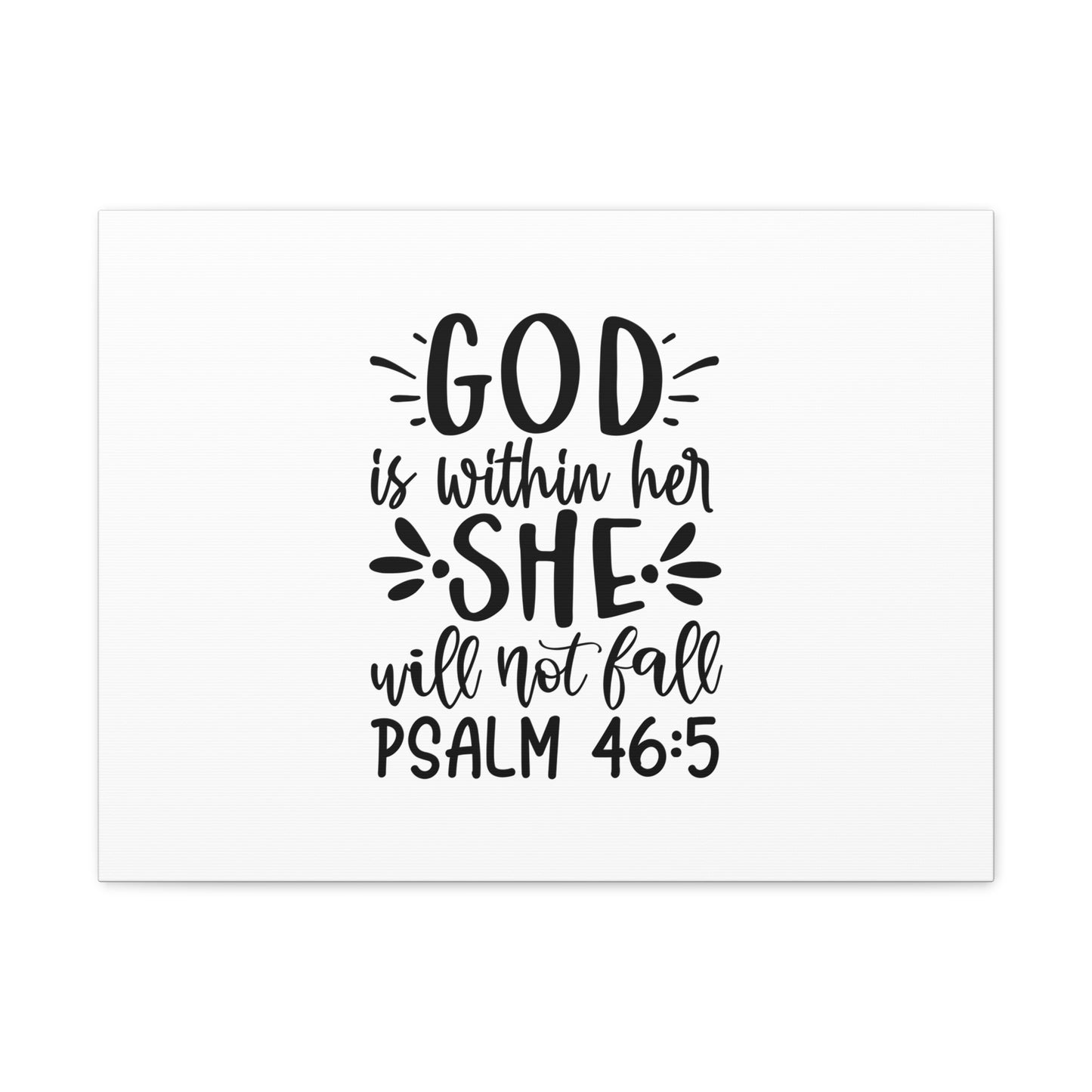 Will Not Fall Psalm 46:5 Christian Wall Art Bible Verse Print Ready to Hang