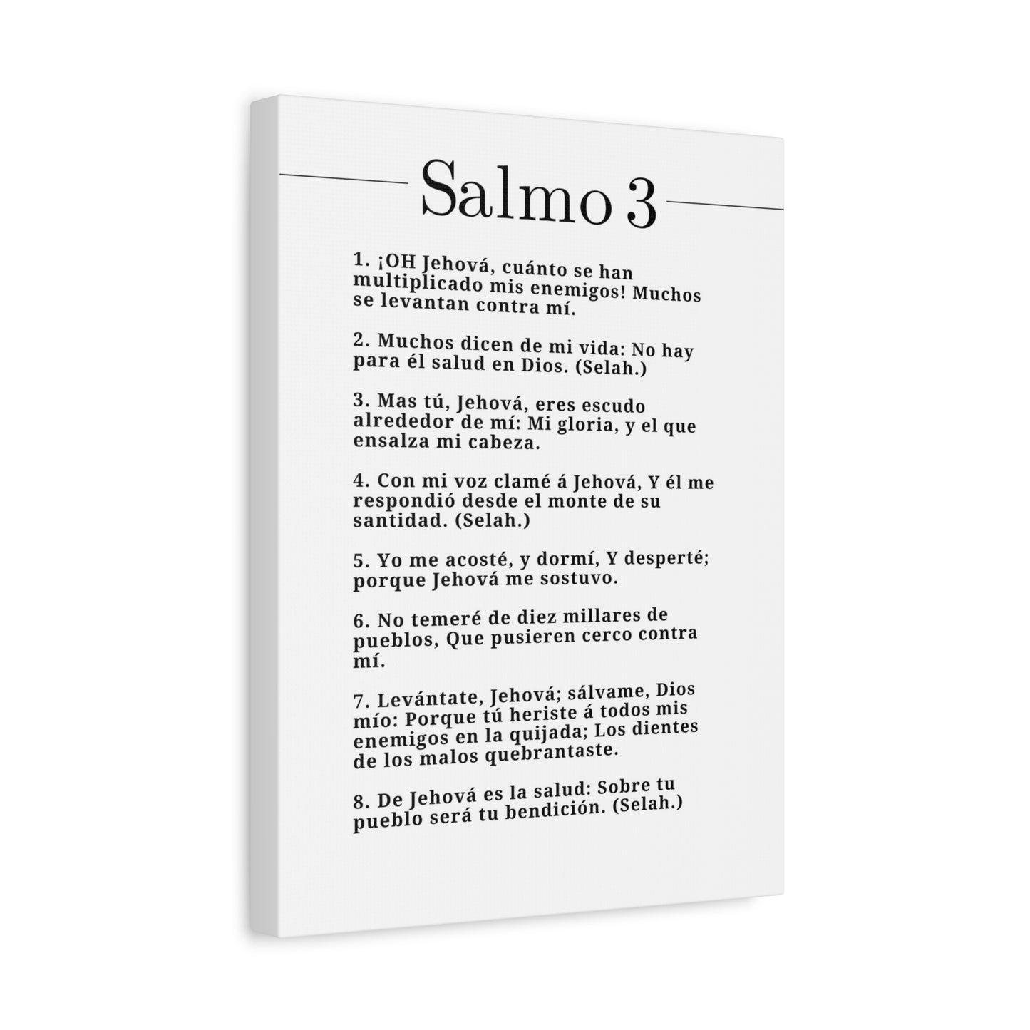 Salmo 3 Impresión De Arte Cristiano en la Pared Lista Para Colgar