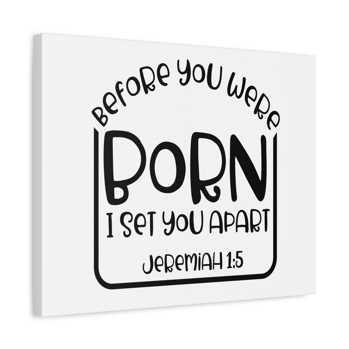 Scripture Canvas You Were Born Jeremiah 1:5 Christian Wall Art Bible Verse Print Ready to Hang