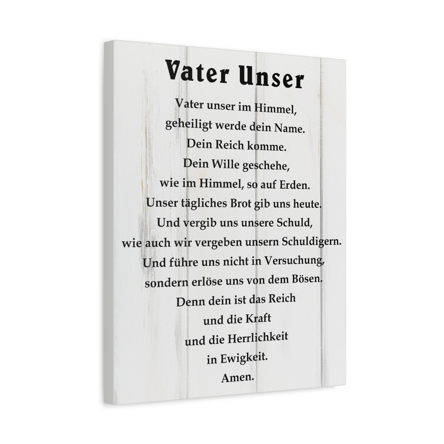 Scripture Walls Lord's Prayer Vater Unser German Wood Bible Verse Canvas Christian Wall Art Ready to Hang Unframed