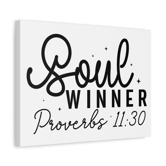 Scripture Walls Proverbs 11:30 Soul Winner Bible Verse Canvas Christian Wall Art Ready to Hang Unframed
