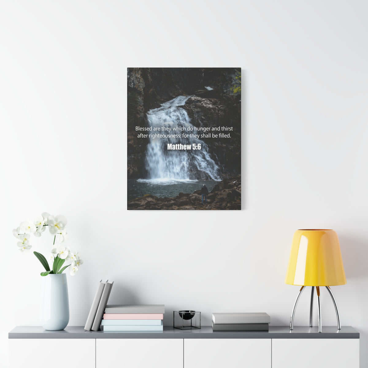 Scripture Canvas After Righeousness Matthew 5:6Christian Wall Art Bible Verse Print Ready to Hang