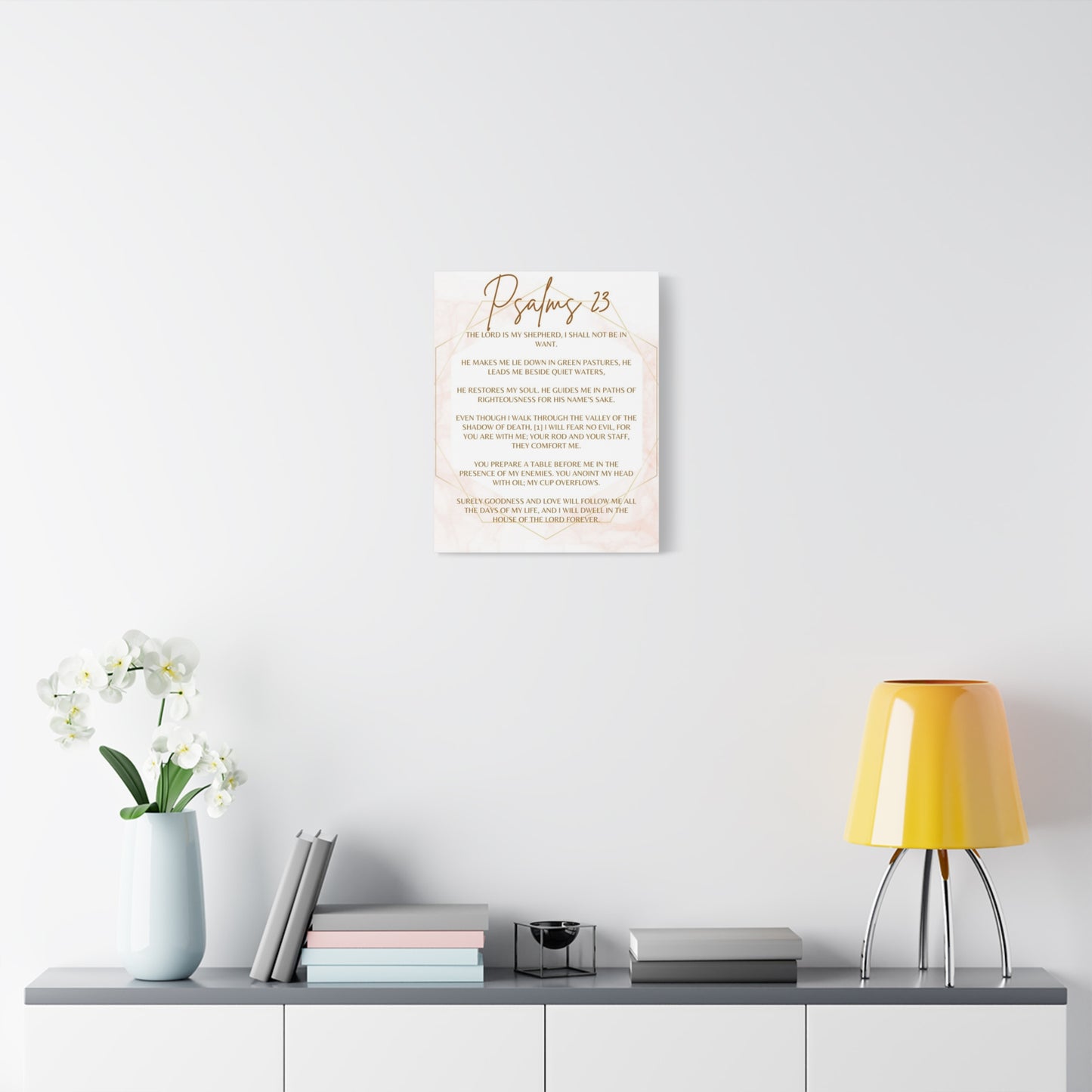 Scripture Canvas The Lord Is My Shepherd Psalms 23 Christian Wall Art Bible Verse Print Ready to Hang