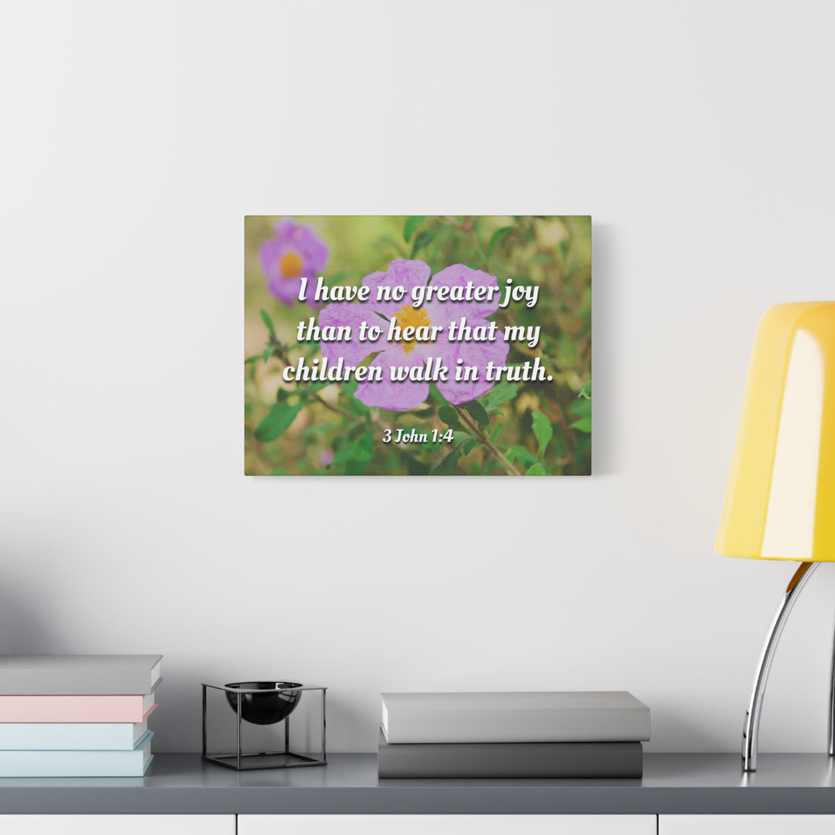 Scripture Canvas Children Walk In Truth 3 John 1:4 Christian Wall Art Bible Verse Print Ready to Hang