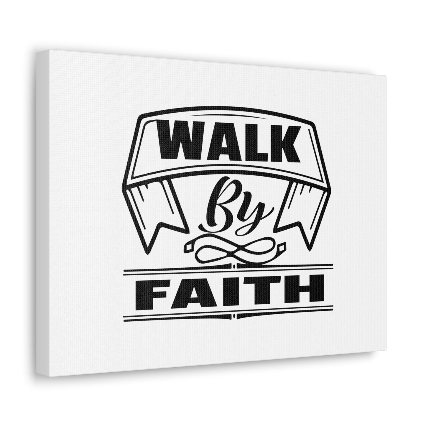 Walk By Faith 2 Corinthians 5:7 Banner Ornamental Christian Wall Art Bible Verse Print Ready to Hang