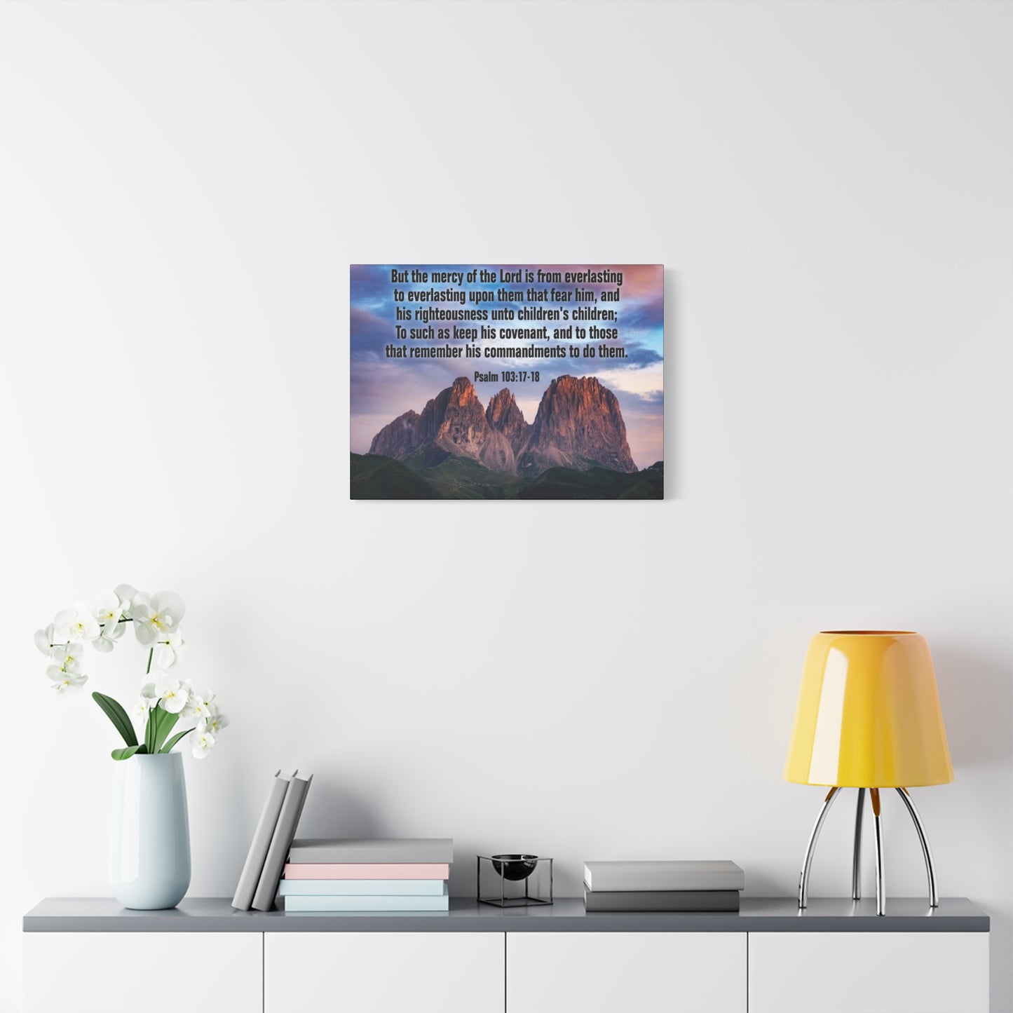 Bible Verse Canvas The Mercy of The Lord Psalm 118:24 Christian Home Decor Scripture Art