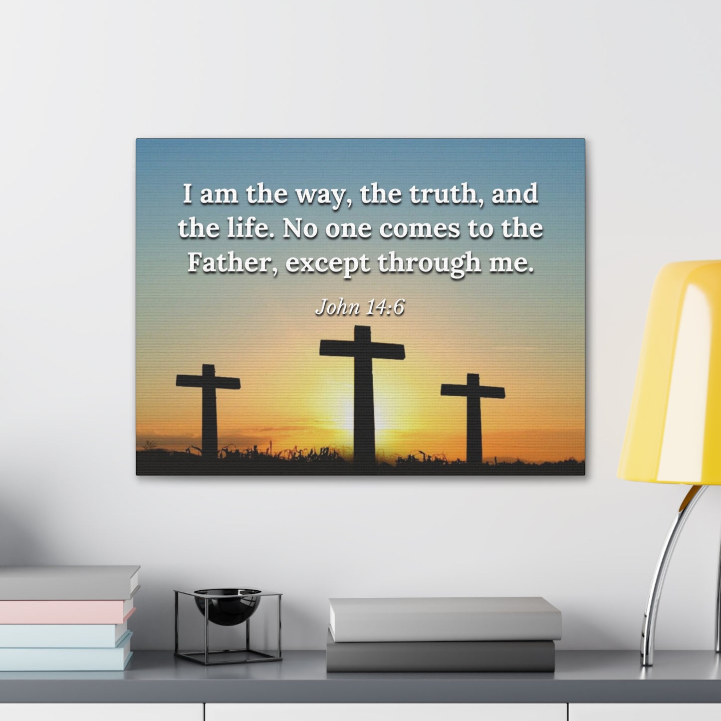 The Way John 14:6 Sunset Christian Wall Art Bible Verse Print Ready to Hang