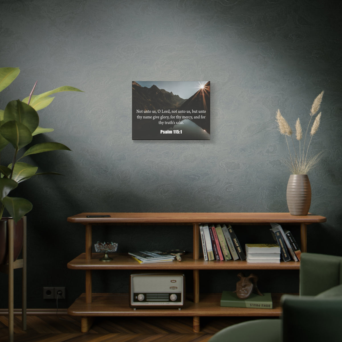 Scripture Canvas Not Unto Us Isaiah 41:10 Christian Wall Art Bible Verse Print Ready to Hang