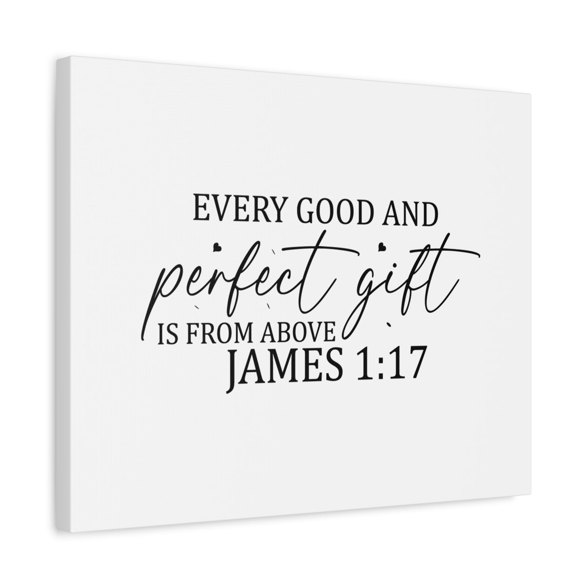 Scripture Canvas Perfect Gift James 1:17 Christian Wall Art Bible Verse Print Ready to Hang