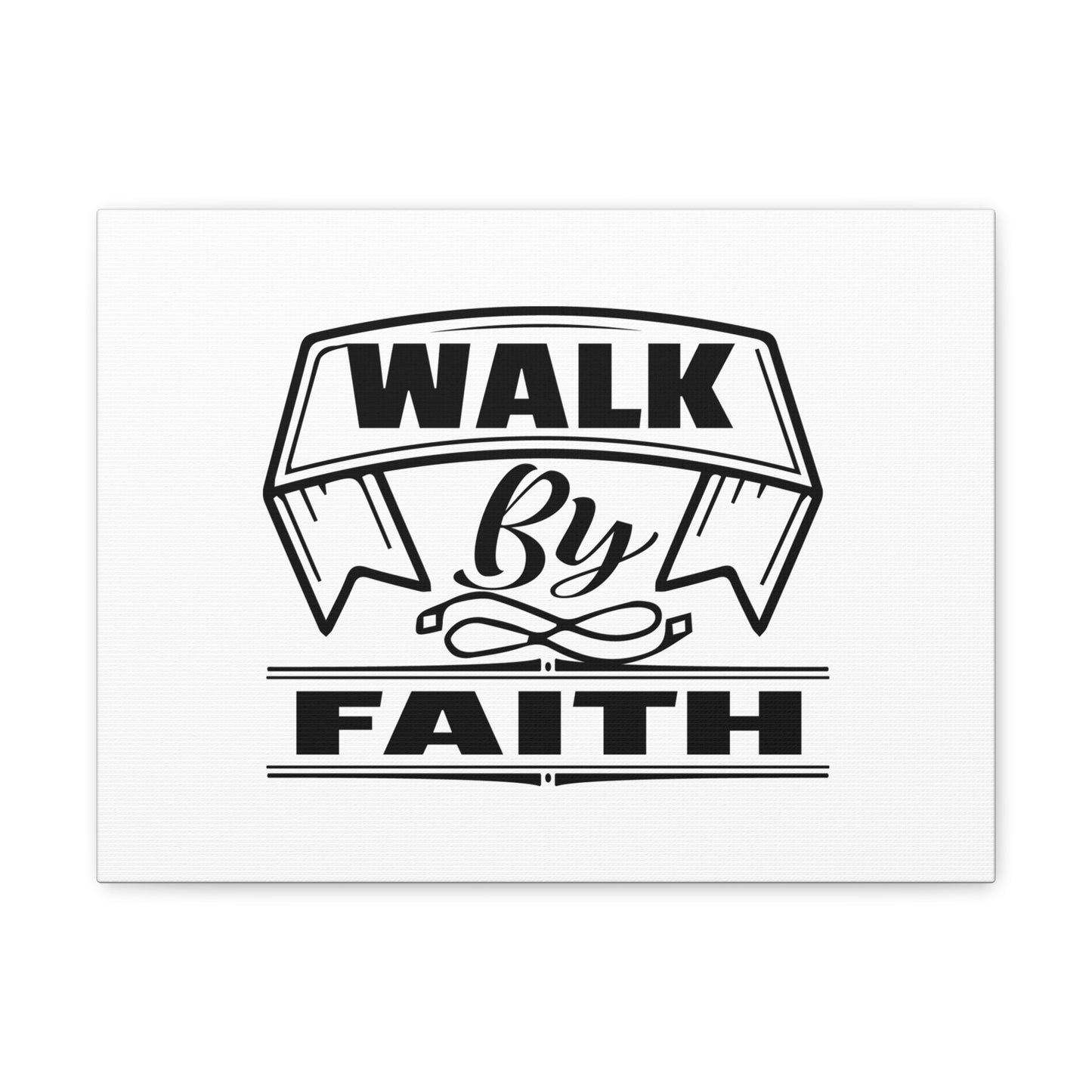 Walk By Faith 2 Corinthians 5:7 Banner Ornamental Christian Wall Art Bible Verse Print Ready to Hang