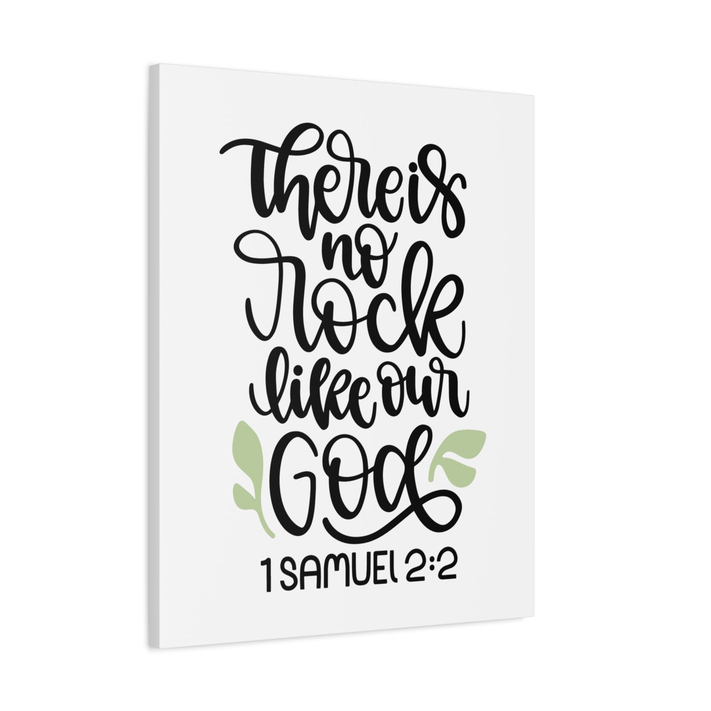 Scripture Canvas Our God 1 Samuel 2:2 Christian Wall Art Bible Verse Print Ready to Hang