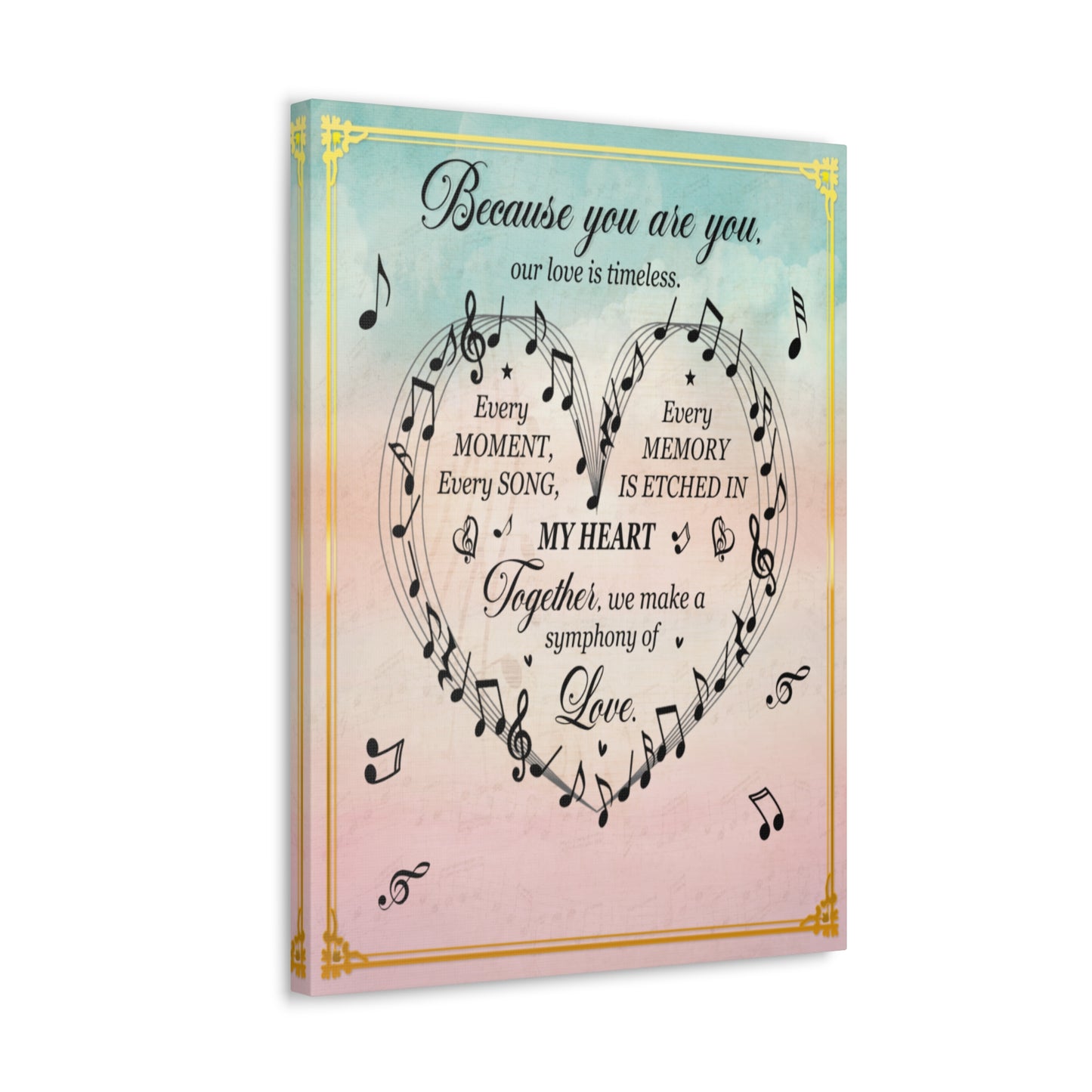 To My Wife Symphony of Love Canvas Wall Art - Romantic Gift for Her