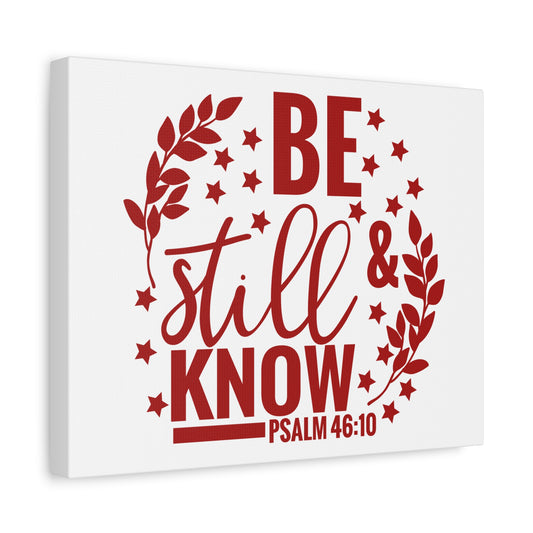 Scripture Canvas Be Still Psalm 46:10 Christian Wall Art Bible Verse Print Ready to Hang