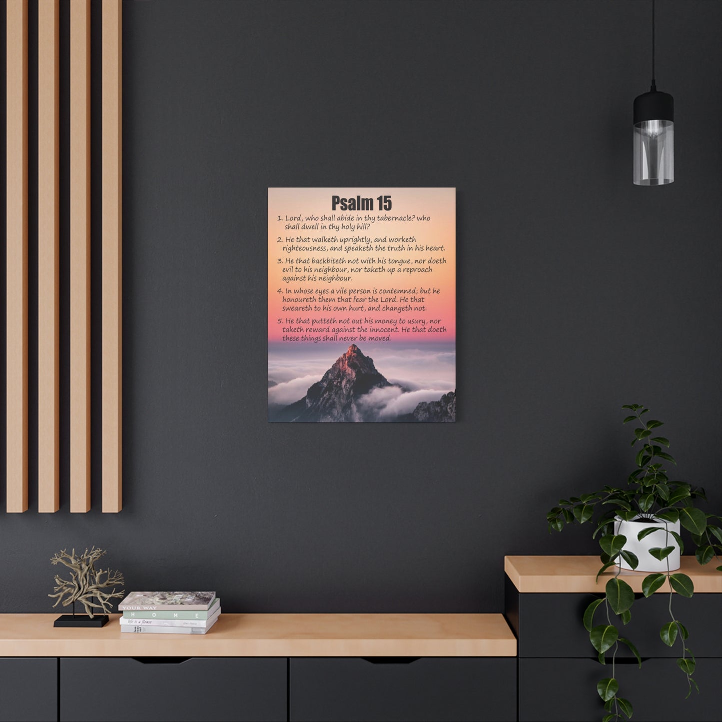 Scripture Walls Abide in God's Sanctuary Psalm 15:2 Christian Wall Art Print Ready to Hang