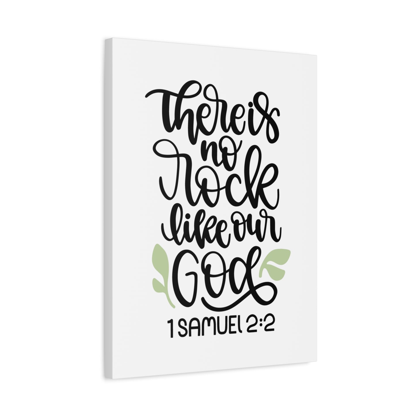 Scripture Canvas Our God 1 Samuel 2:2 Christian Wall Art Bible Verse Print Ready to Hang