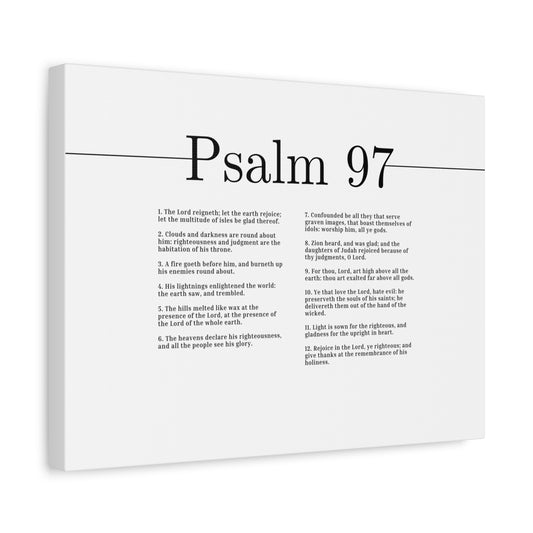 Scripture Canvas The Lord Reigneth Psalm 97 Christian Wall Art Bible Verse Print Ready to Hang