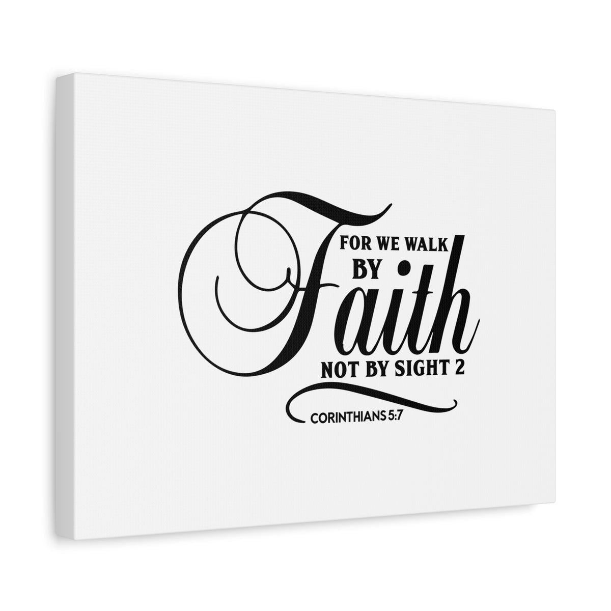 Scripture Canvas Not By Sight Corinthians 5:7 Christian Wall Art Bible Verse Print Ready to Hang