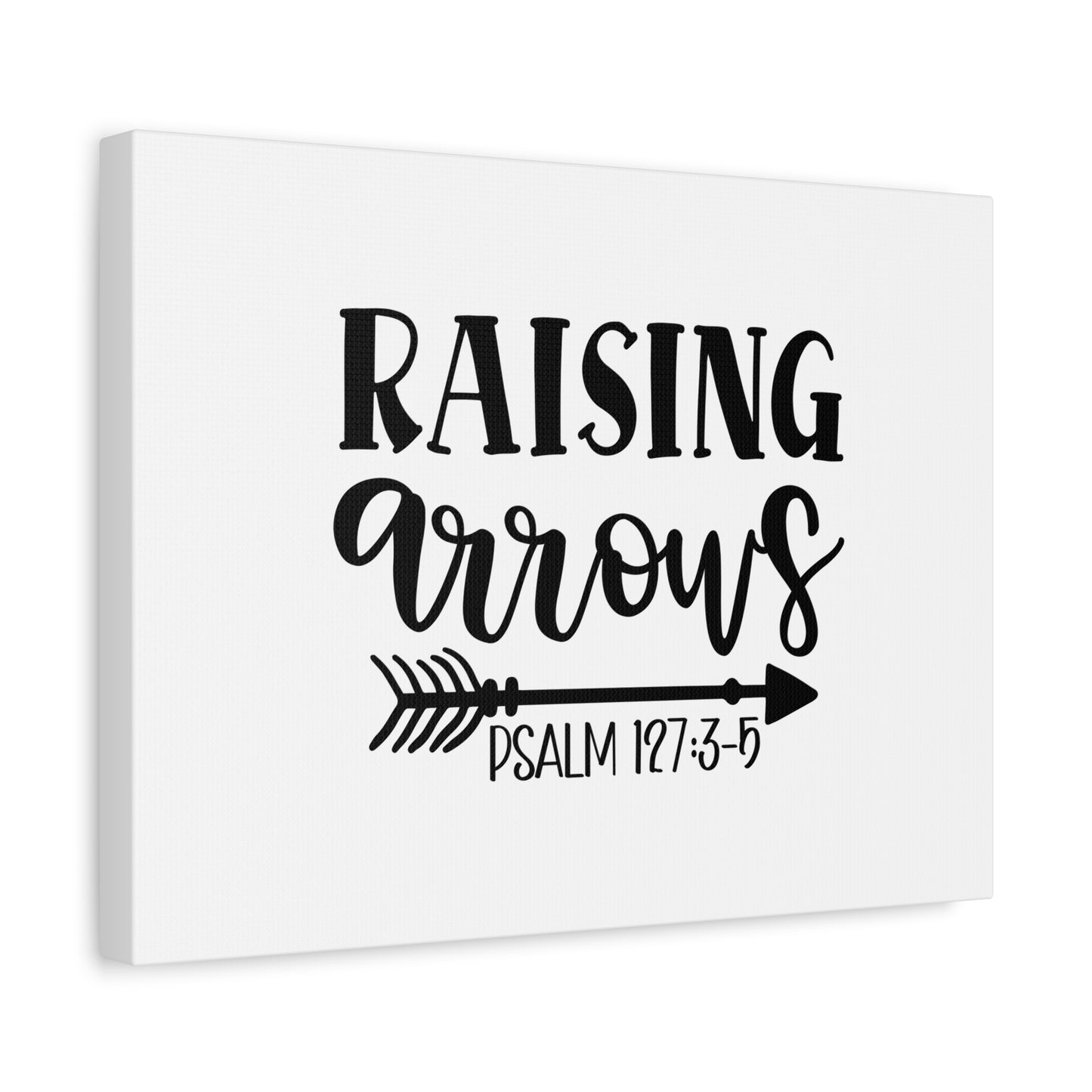 Scripture Canvas Raising Arrows Psalm 127:3-5 Christian Wall Art Bible Verse Print Ready to Hang