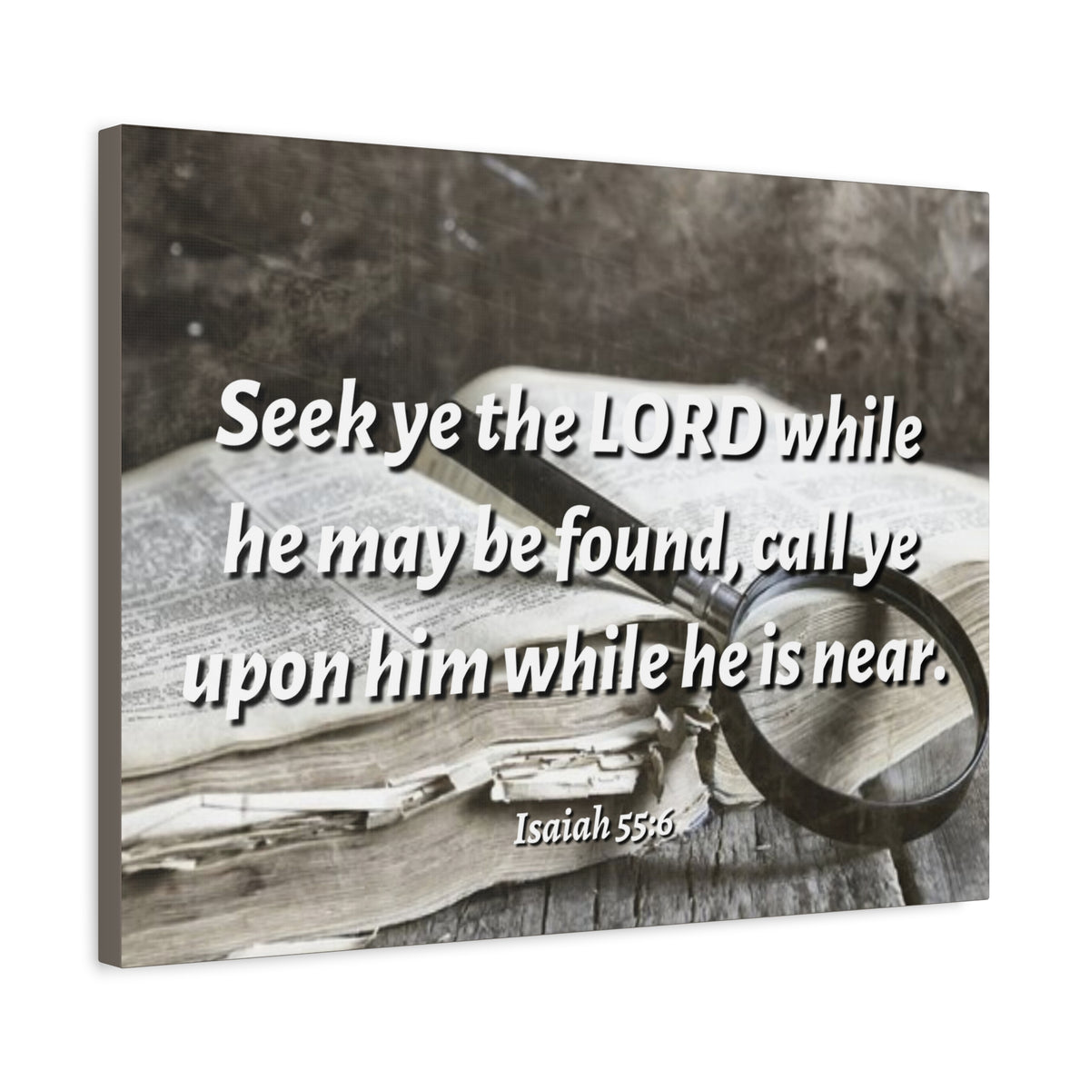 Scripture Canvas Be Found Isaiah 55:6 Christian Wall Art Bible Verse Print Ready to Hang