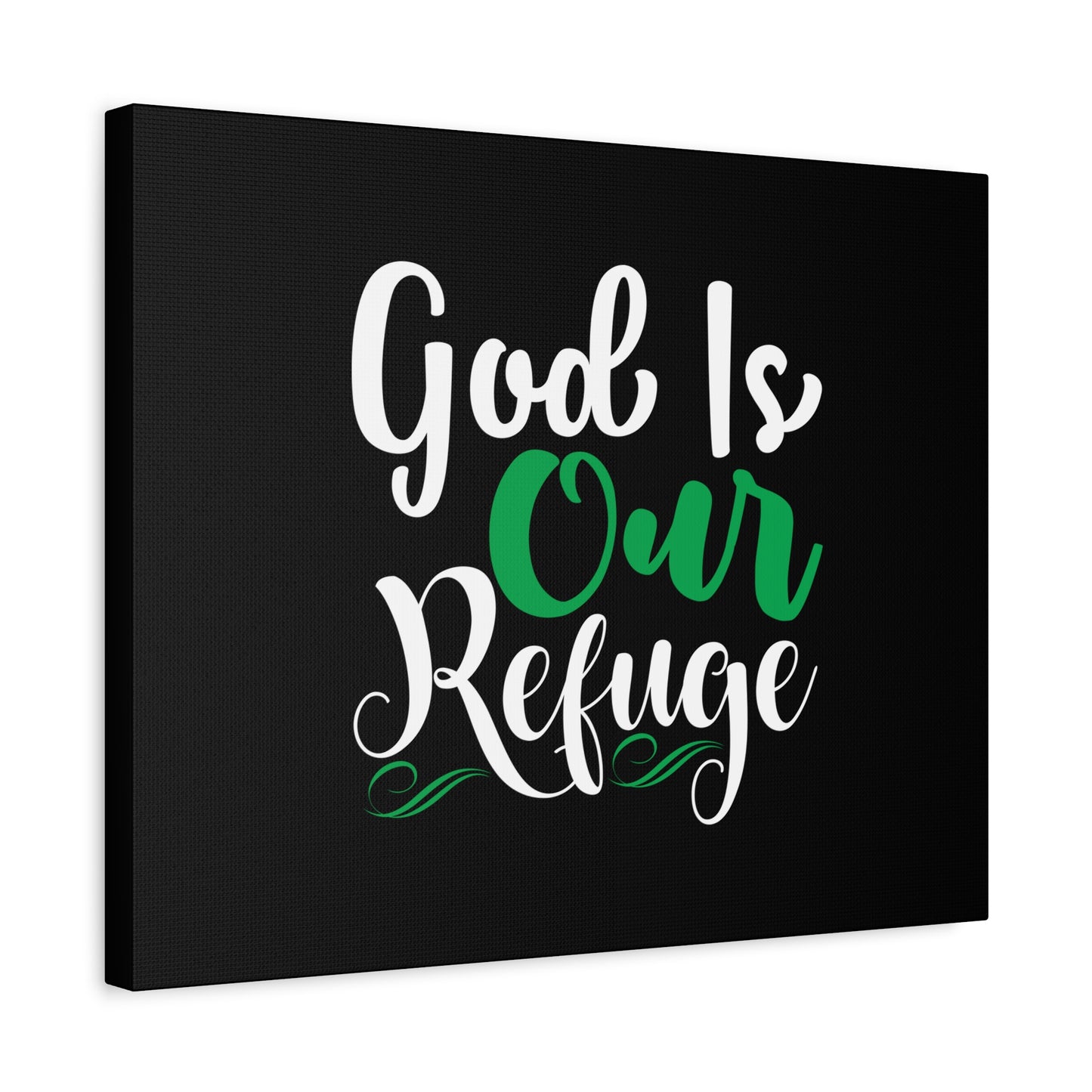 Scripture Canvas God Is Our Refuge Psalm 46:1 Christian Wall Art Bible Verse Print Ready to Hang