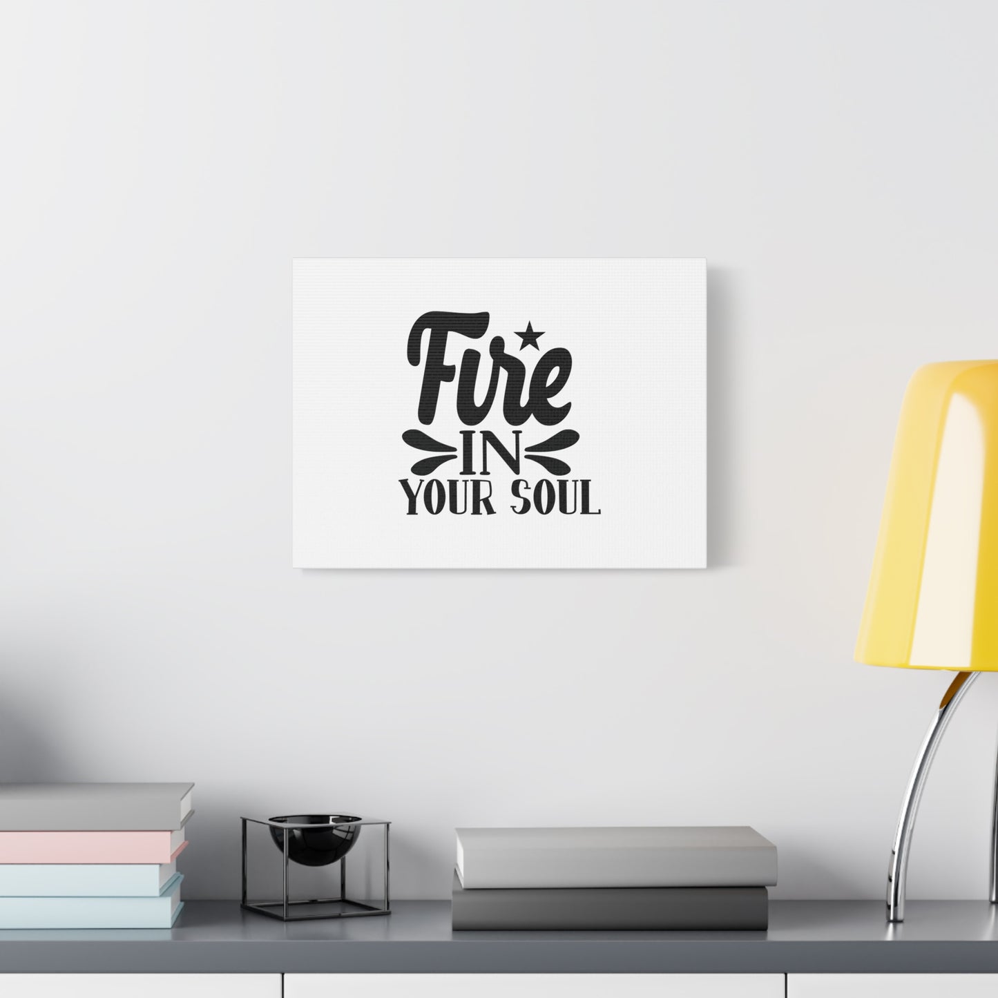 Scripture Canvas Fire In Your Soul Psalm 39:3 Christian Wall Art Bible Verse Print Ready to Hang