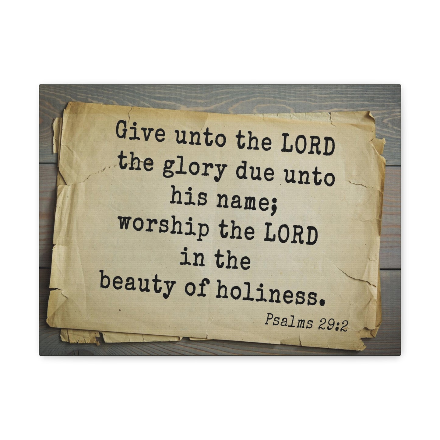 Worship The Lord Psalms 29:2 Bible Verse Canvas Christian Wall Art Bible Verse Print Ready To Hang